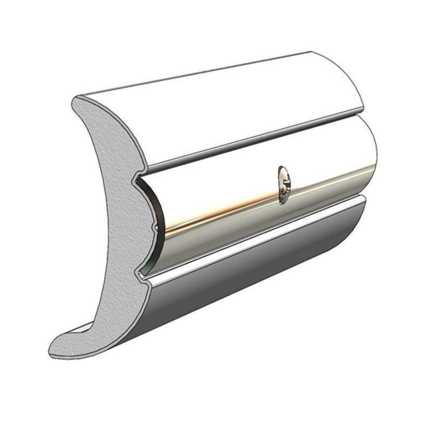 TACO 60' 2" x 7/8" Frosty White Rigid Vinyl Flex-Core - V21-9906WHC60D