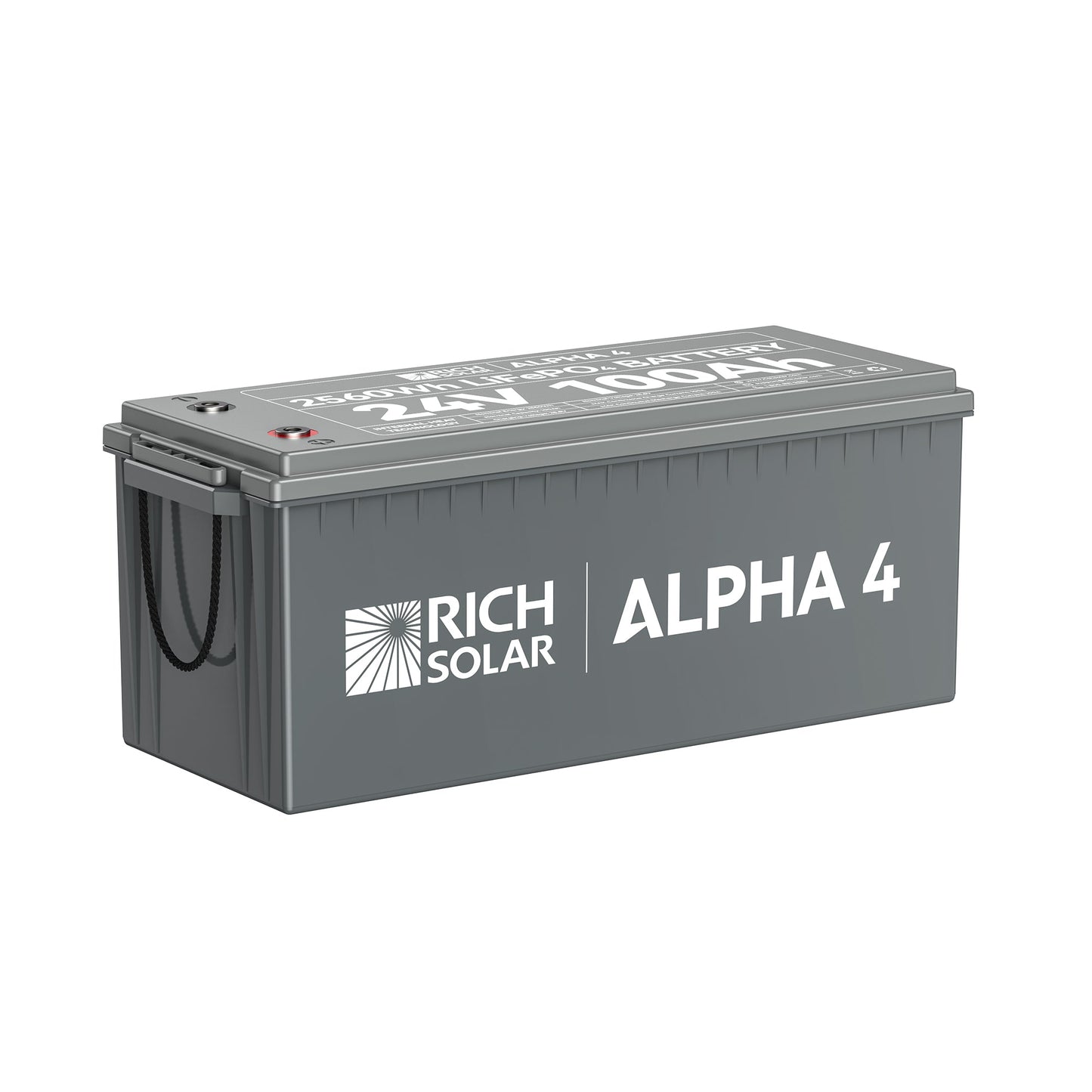 Rich Solar 4 | 24V 100Ah LiFePO4 Battery | Powerful 24V Lithium Battery for RVs, Trailers, Vans, Boats, Off-Grid | 5,000 Lifetime Cycles | Bluetooth and Internal Heat Technology - RS-B241S