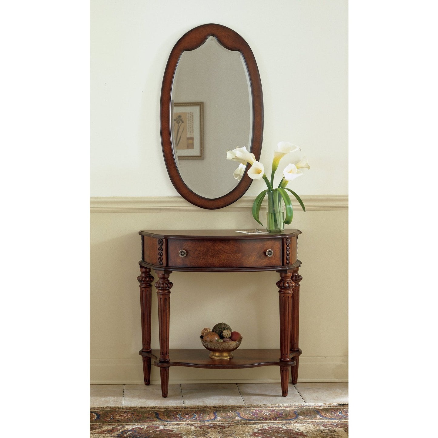 Butler Specialty Company Halifax 1 Drawer Console 34"" Table with storage, Dark Brown - 589024
