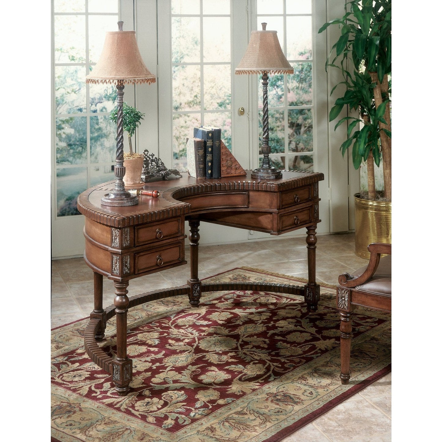 Butler Specialty Company Geneva Demilune Demilune Desk, Dark Brown - 714090