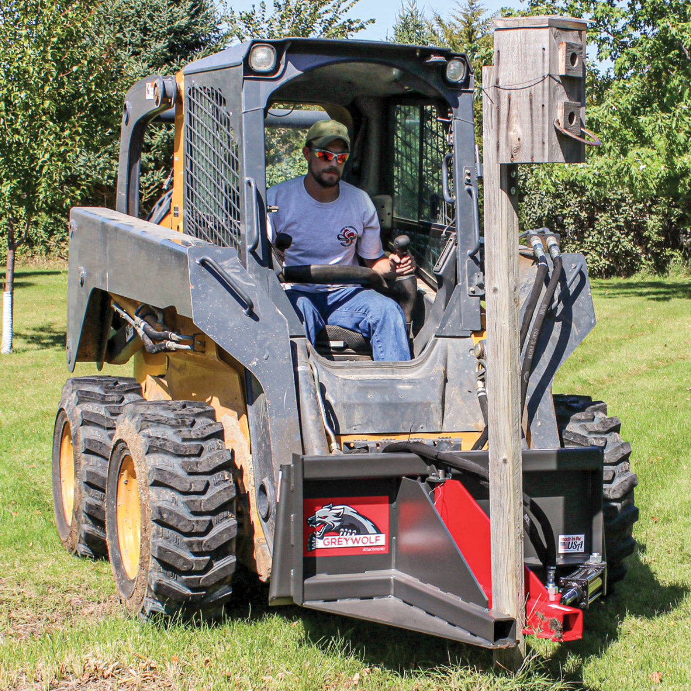 Grey Wolf Skid Steer Tree Puller Attachment - (1067)