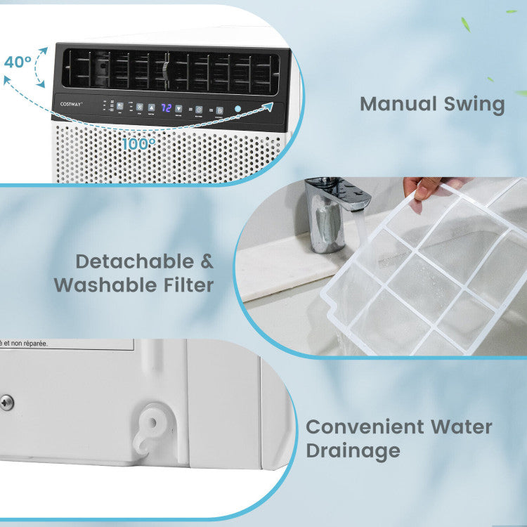12000 BTU(Ashrae) Dual Hose Portable Air Conditioner with Remote Control