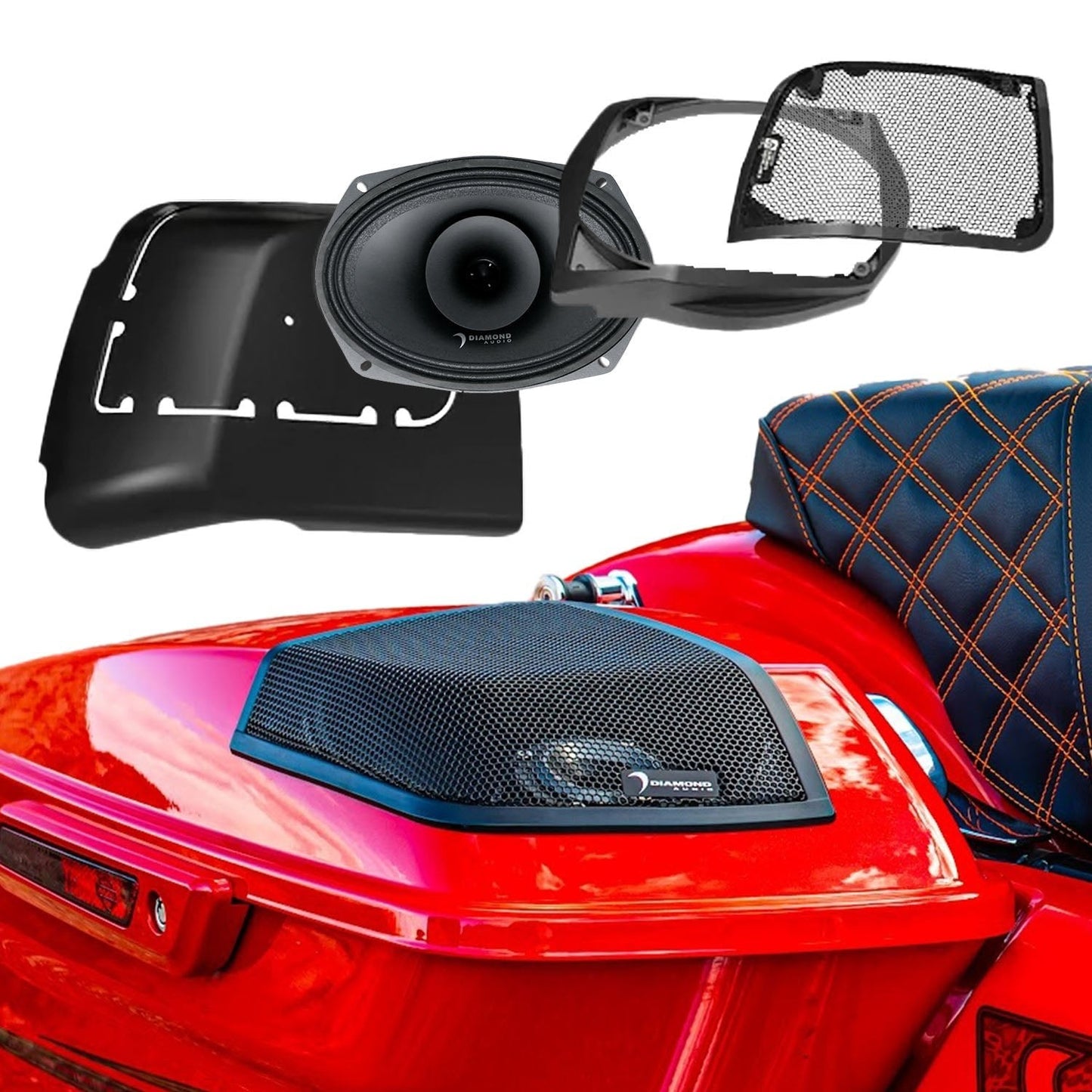 Diamond Audio 2014-2023 Harley Davidson Cut In Lid Kit with MP694 (4Ω) Speaker - MSMP694LK