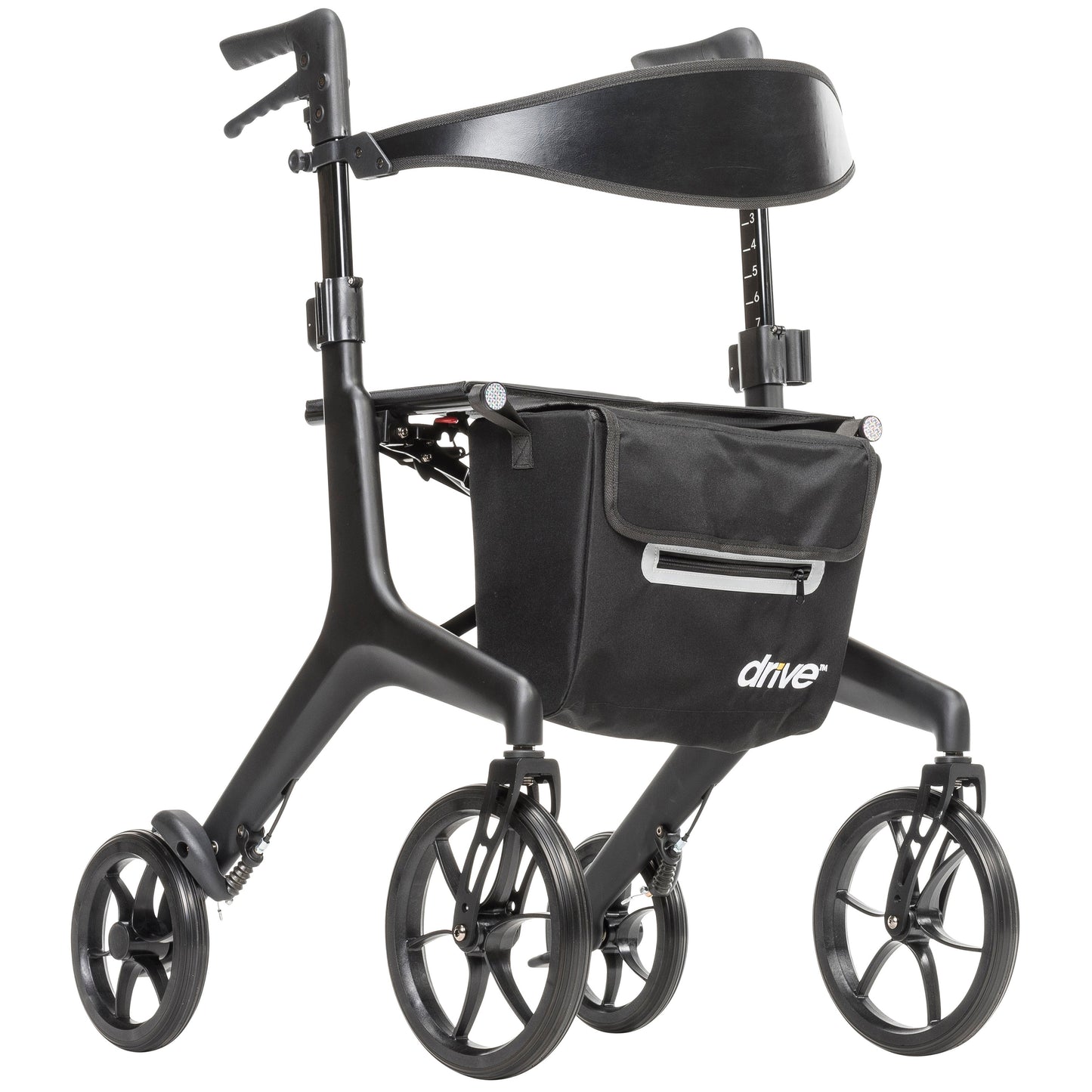 Drive Medical AeroCarbon Ultra-Lite Rollator Weighs 11.5 lbs - DMM-10278BK