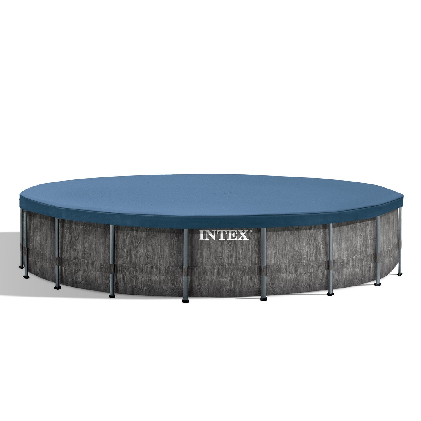 Summer Waves Intex Greywood Prism Frame 18'x48" Round Above Ground Outdoor Swimming Pool Set - 160759