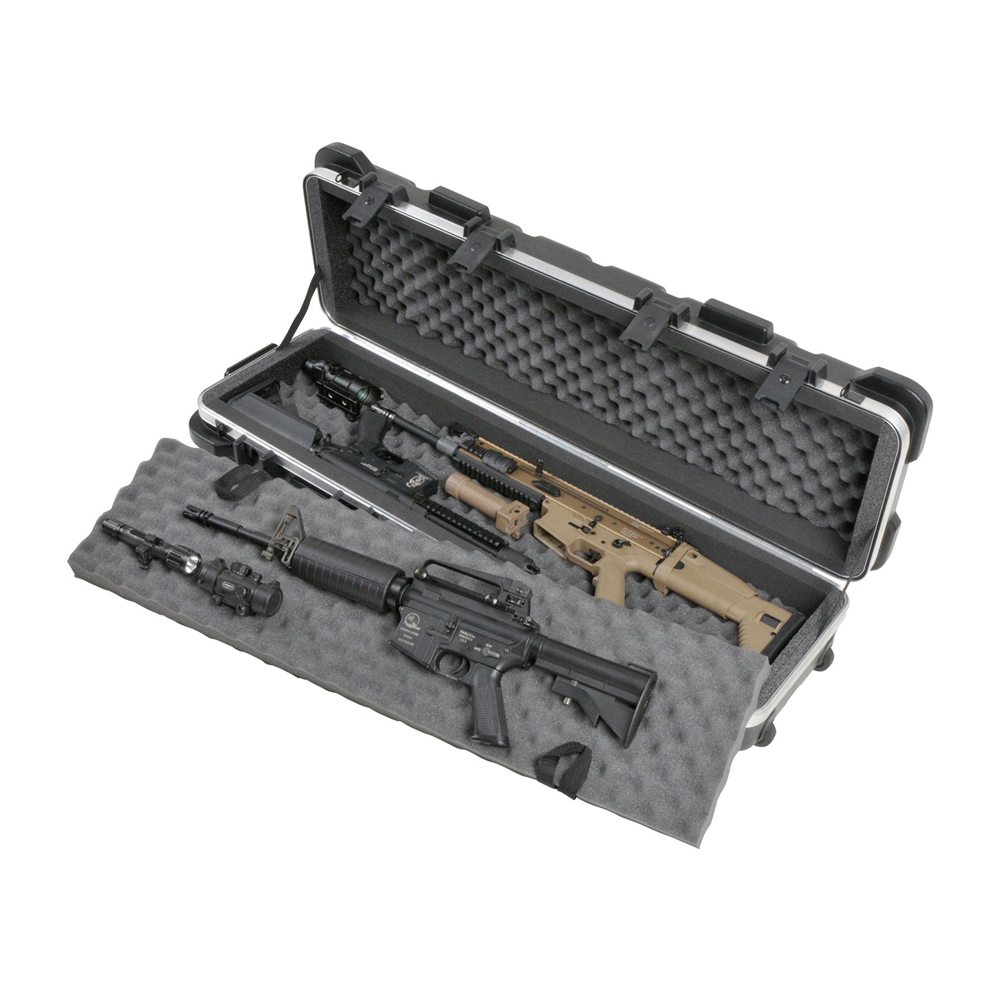 SKB Cases 4009 Hard Exterior Waterproof Short Double Rifle Transport Case, Black - 189869