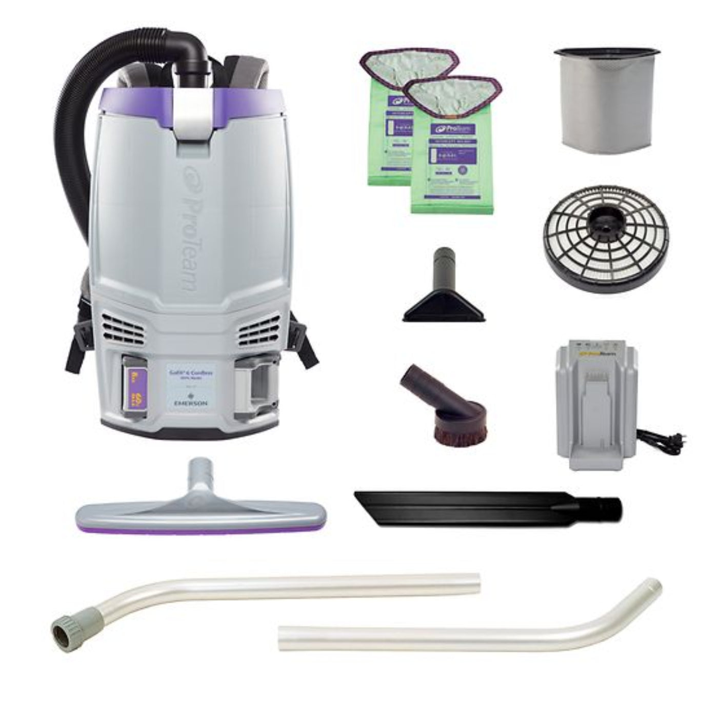 ProTeam Cordless Backpack Vacuum with 2-Piece Wand Kit - PT-107787