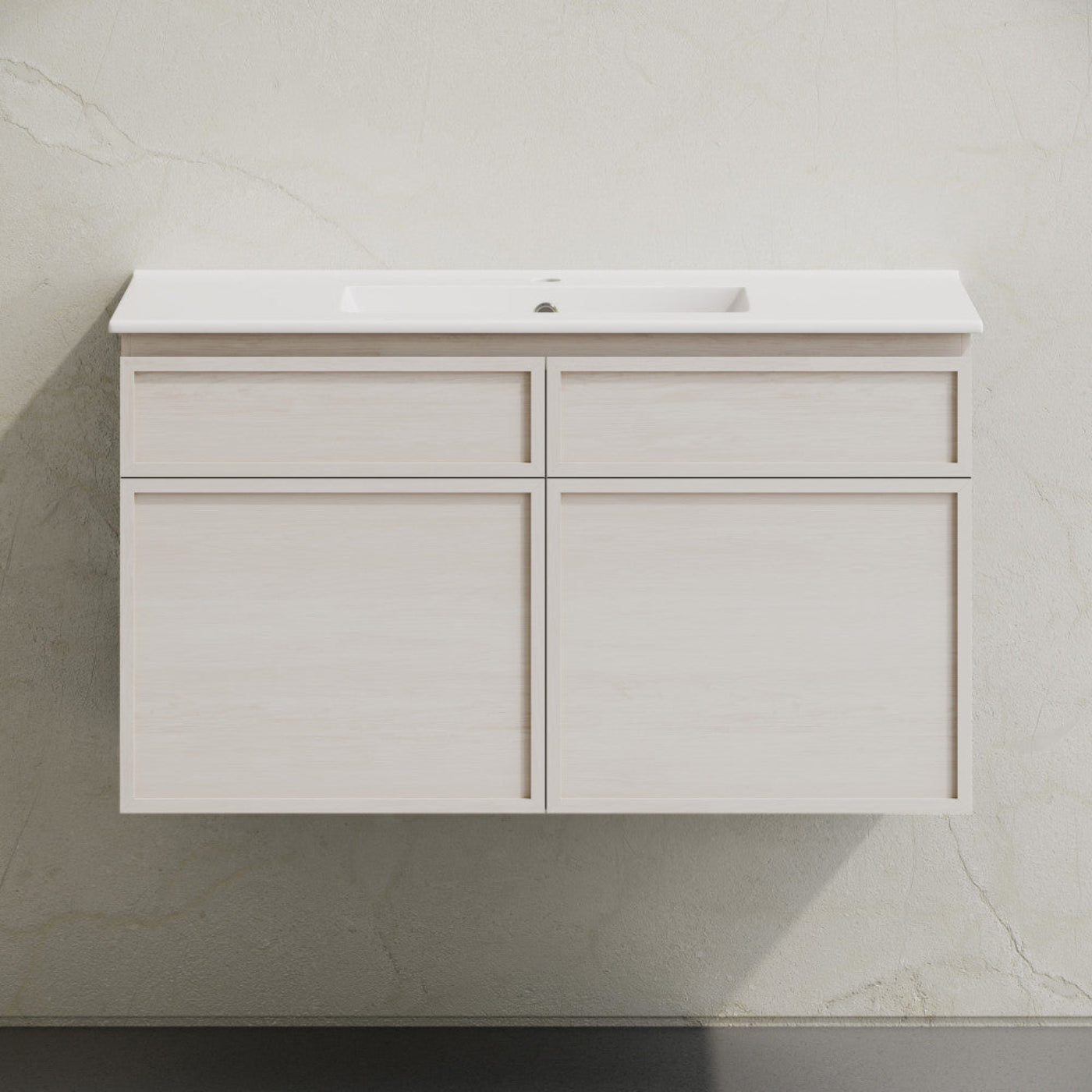 Swiss Madison St. Tropez 36" Wall-Mounted Bathroom Vanity in White Oak with Sink Top - SM-BV0829WO