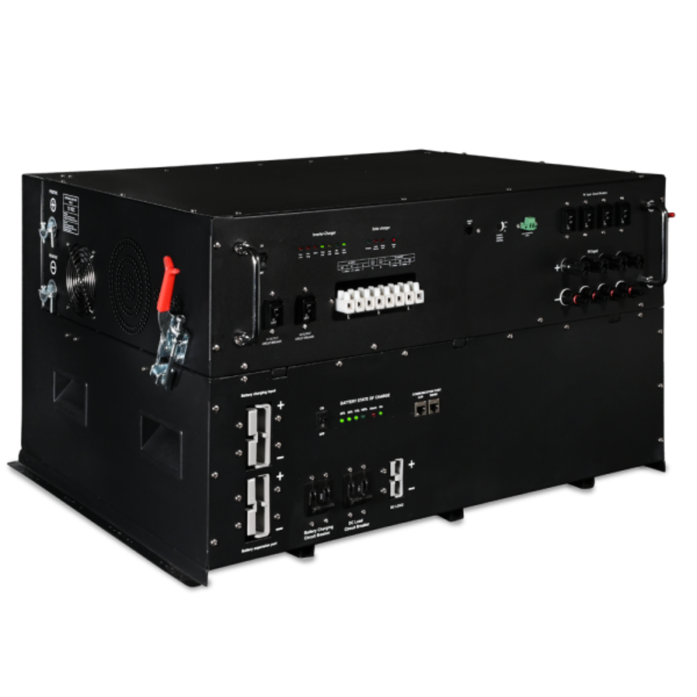 Aims Power All In One Onboard Solar Generator- Heavy Duty Industrial Grade 5.58kWh Battery 3kW Pure Sine Inverter Charger 1400 Watt Solar Input - AIO-12V