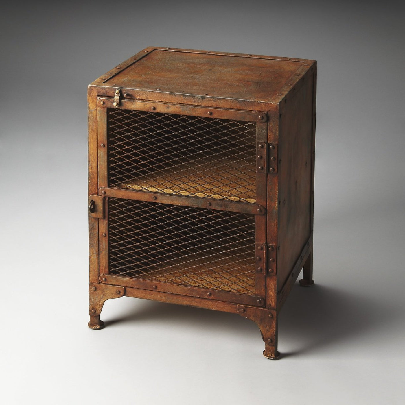 Butler Specialty Company Lucas Industrial Chic End Table, Medium Brown - 3132025