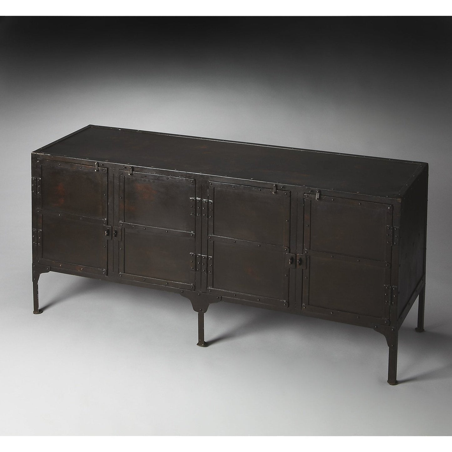 Butler Specialty Company Owen Industrial Chic Console Cabinet, Black - 3164025