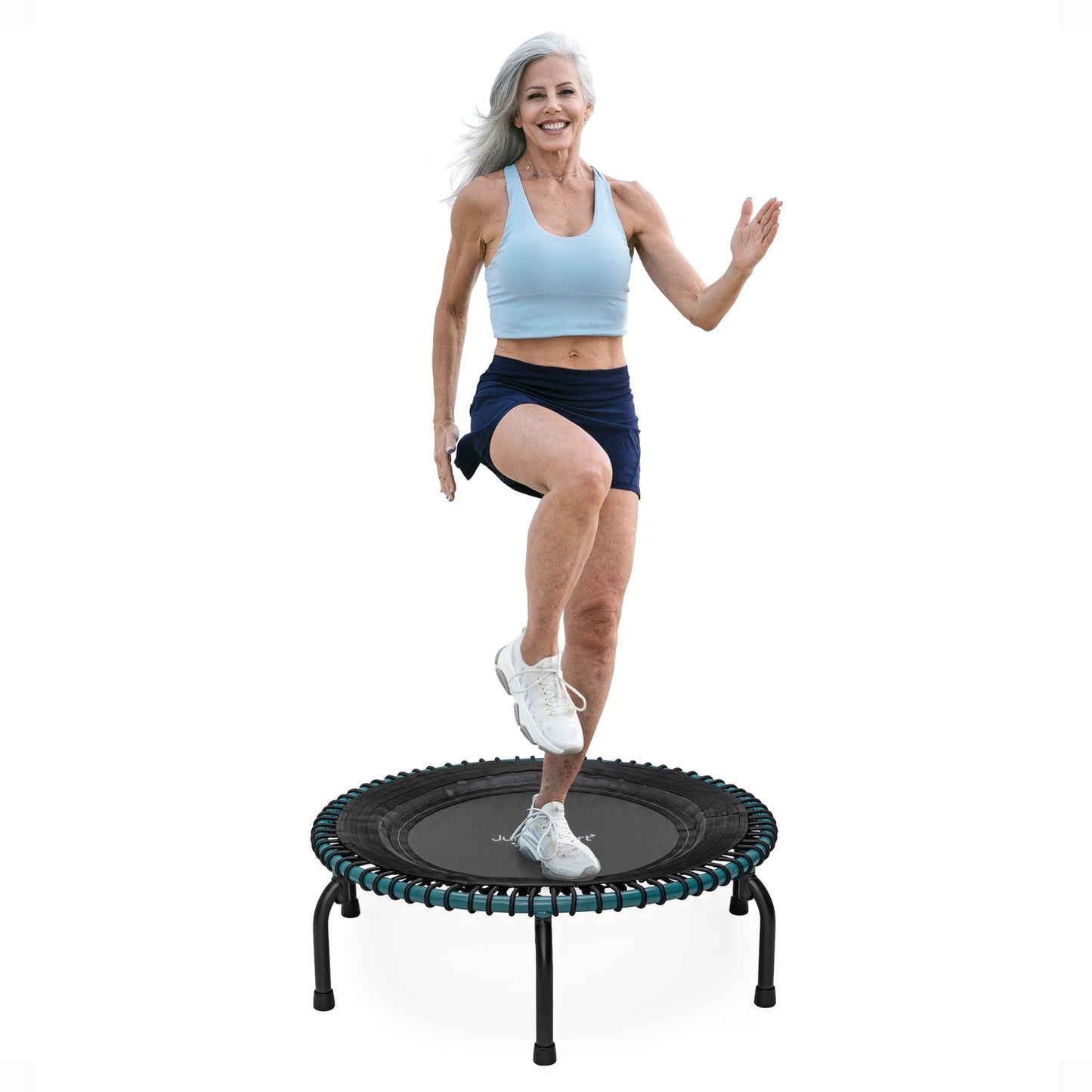 Disc-O-Bed JumpSport 350 Pro Fitness 39 Inch Cardio Workout Indoor Trampoline, Teal/Black - 318126