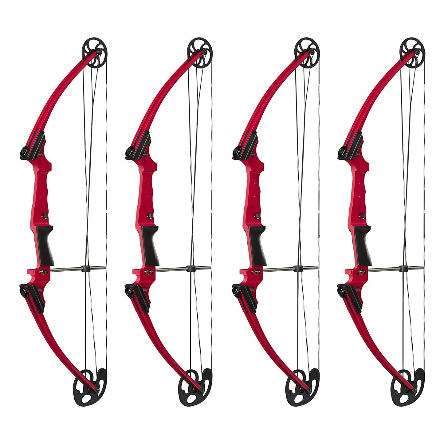 Genesis Archery Compound Bow Adjustable Sizing for Right Handed, Red (4 Pack) - 323624