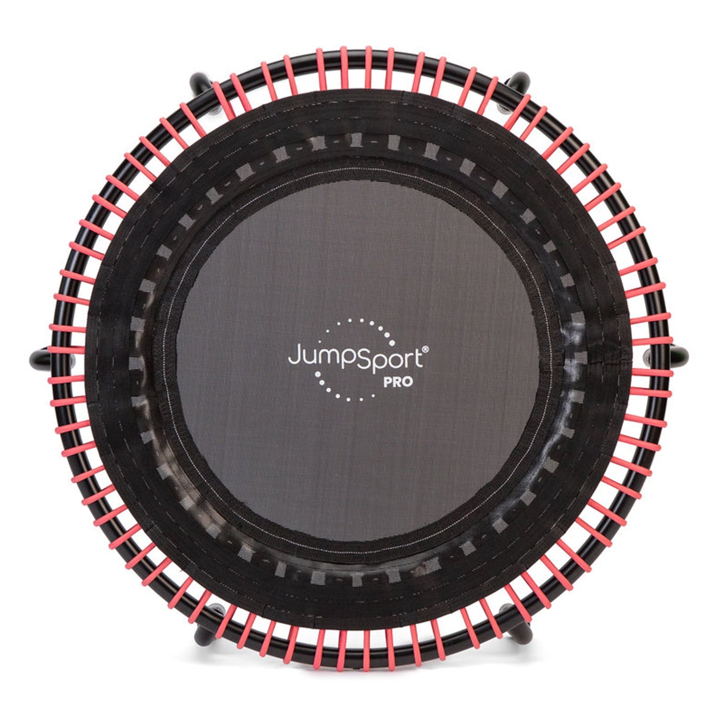 Disc-O-Bed JumpSport 350 PRO 39 Inch Fitness Trampoline with Pink EnduroLast Elastic Cords - 348951