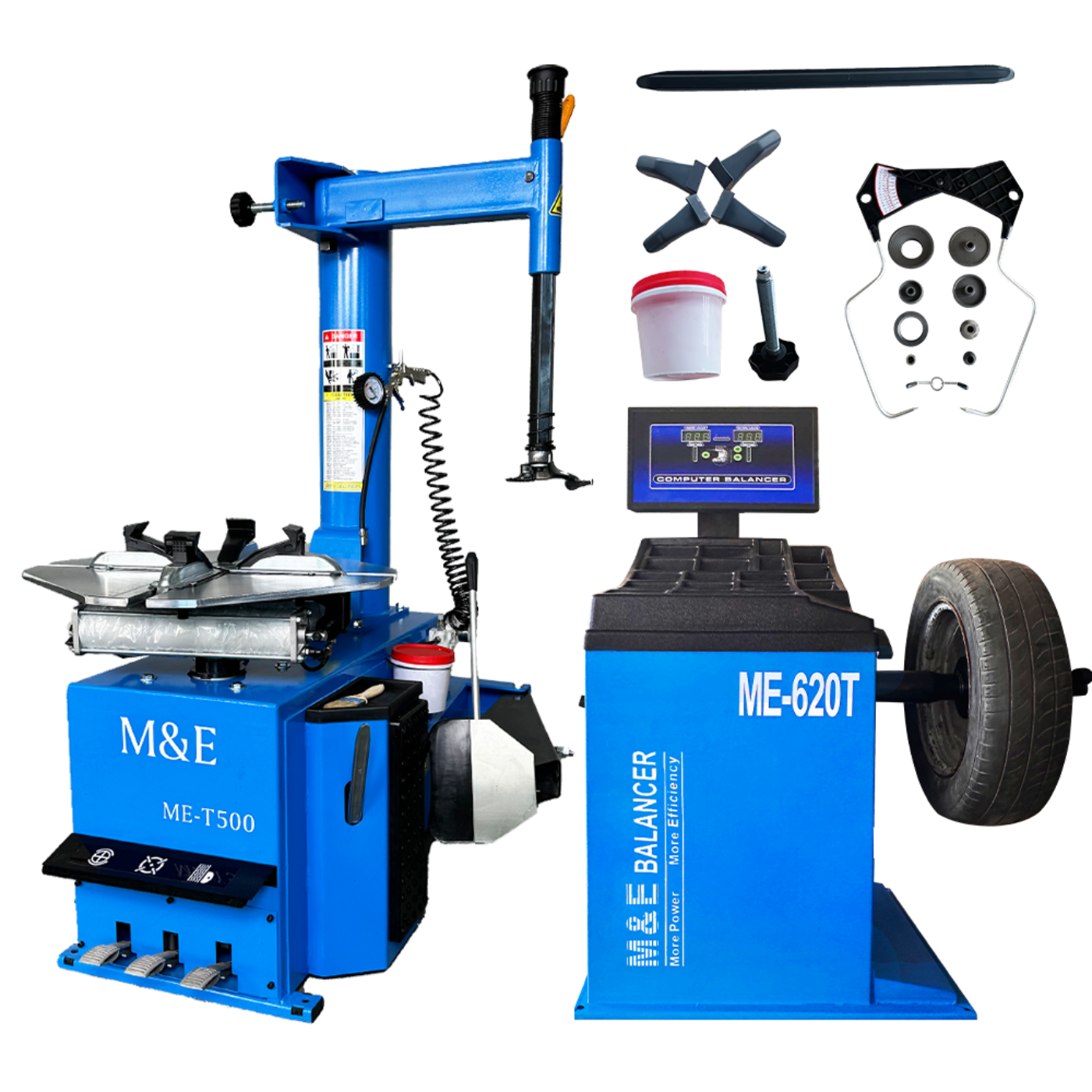 Katool M&E Swing Arm Tire Changer Wheel Changer Machine Wheel Balancer Combo ME-T500 ME - B620