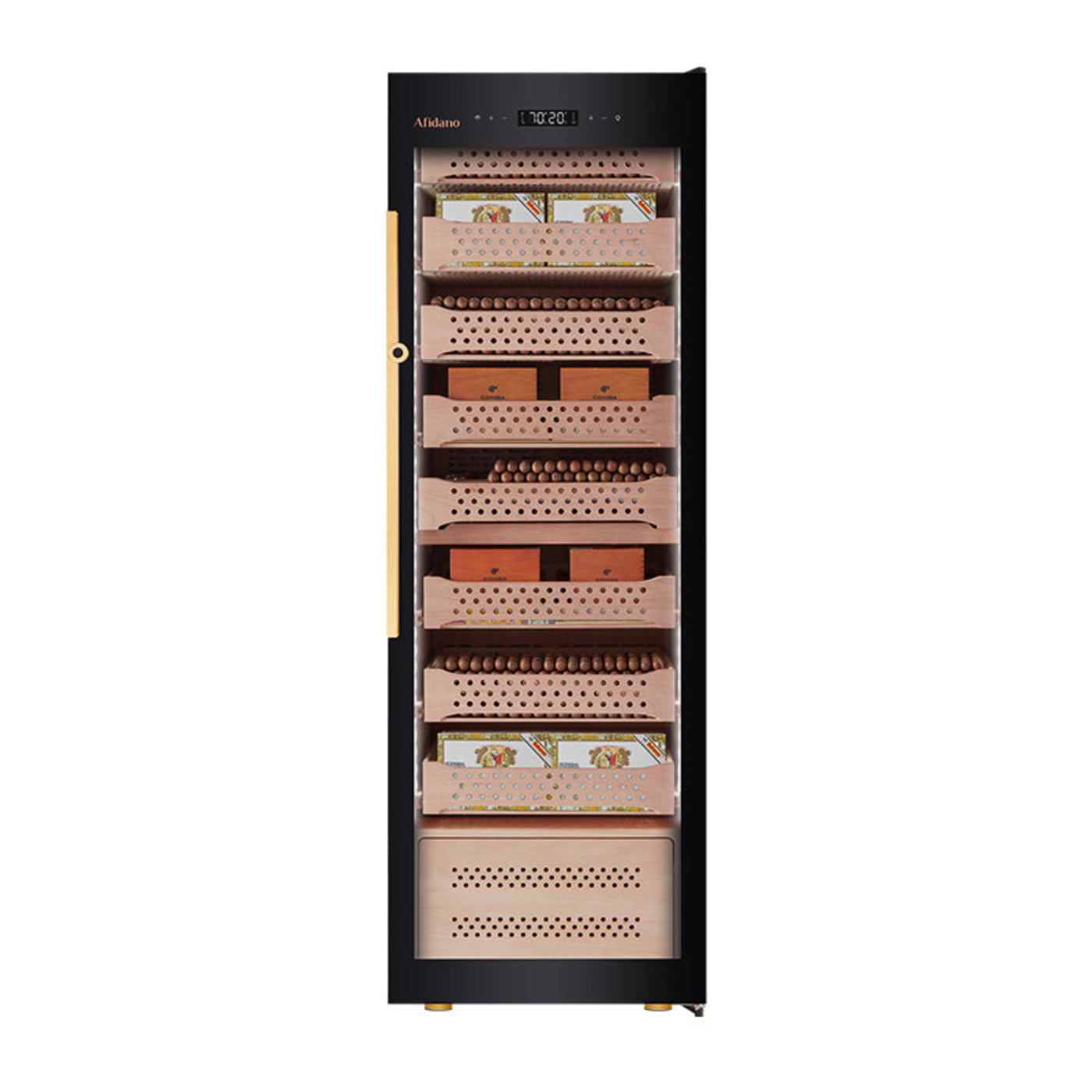 Afidano 2500 Count Cigar Humidor Electric, Temperature and Humidity Control and Spanish Cedar Drawers - JC-376A2