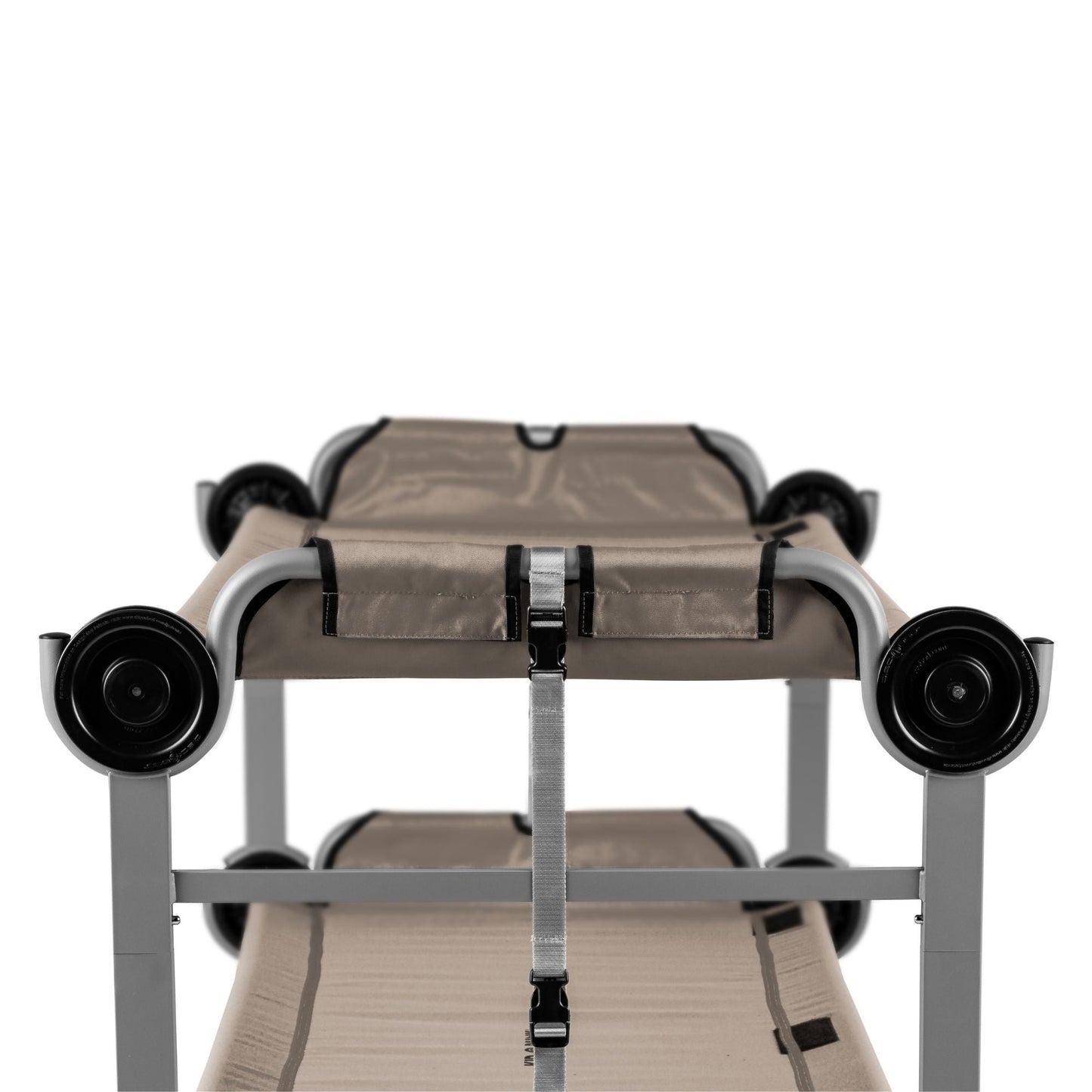 Disc-O-Bed Youth Double Cot Kid-O-Bunk w/ 200 Pound Capacity & Carry Bags, Tan - 413464