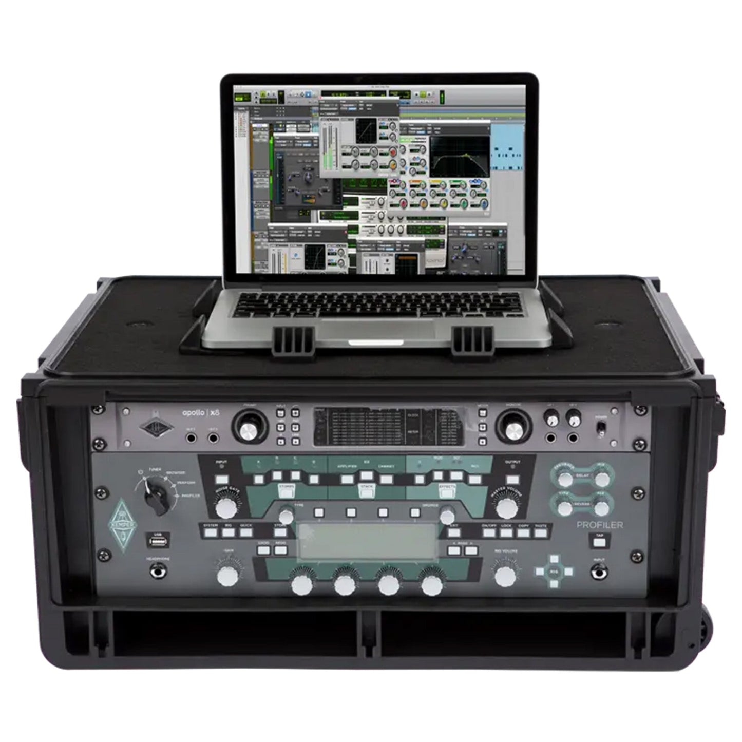 SKB Studio Flyer Rack Case 4U, Durable Injected Molded Mobile Studio Case, Black - 420623