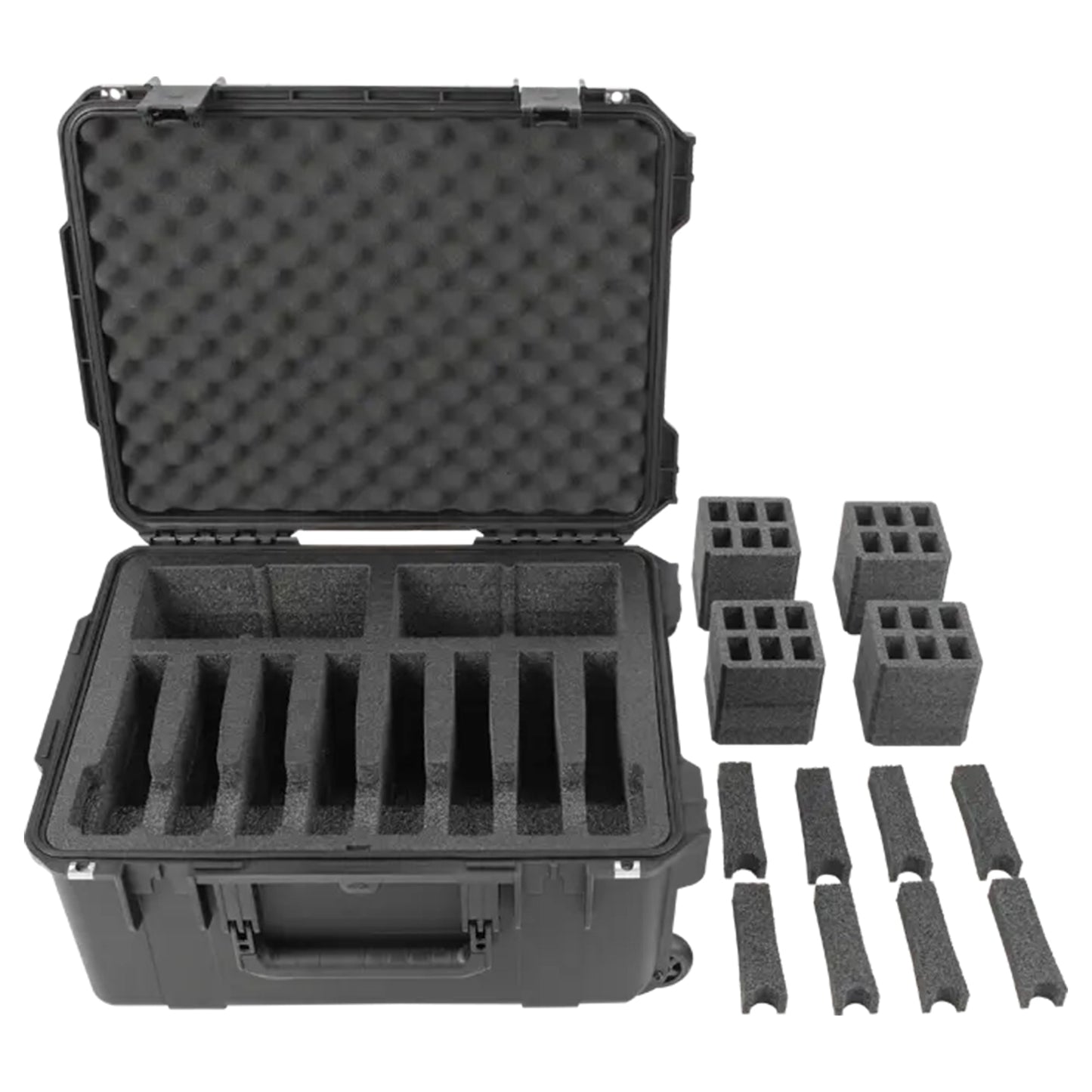 SKB Multi Hand Gun Case, 8 Gun Capacity, Custom Foam Interior, Waterproof, Black - 420646