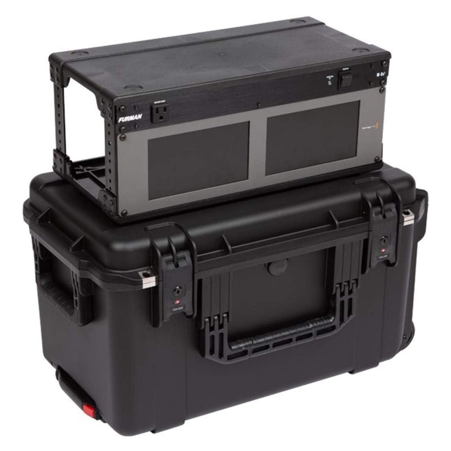 SKB iSeries 4U Shallow Fly Rack, Waterproof Polypropylene Hard Case, 9 Inch - 422017