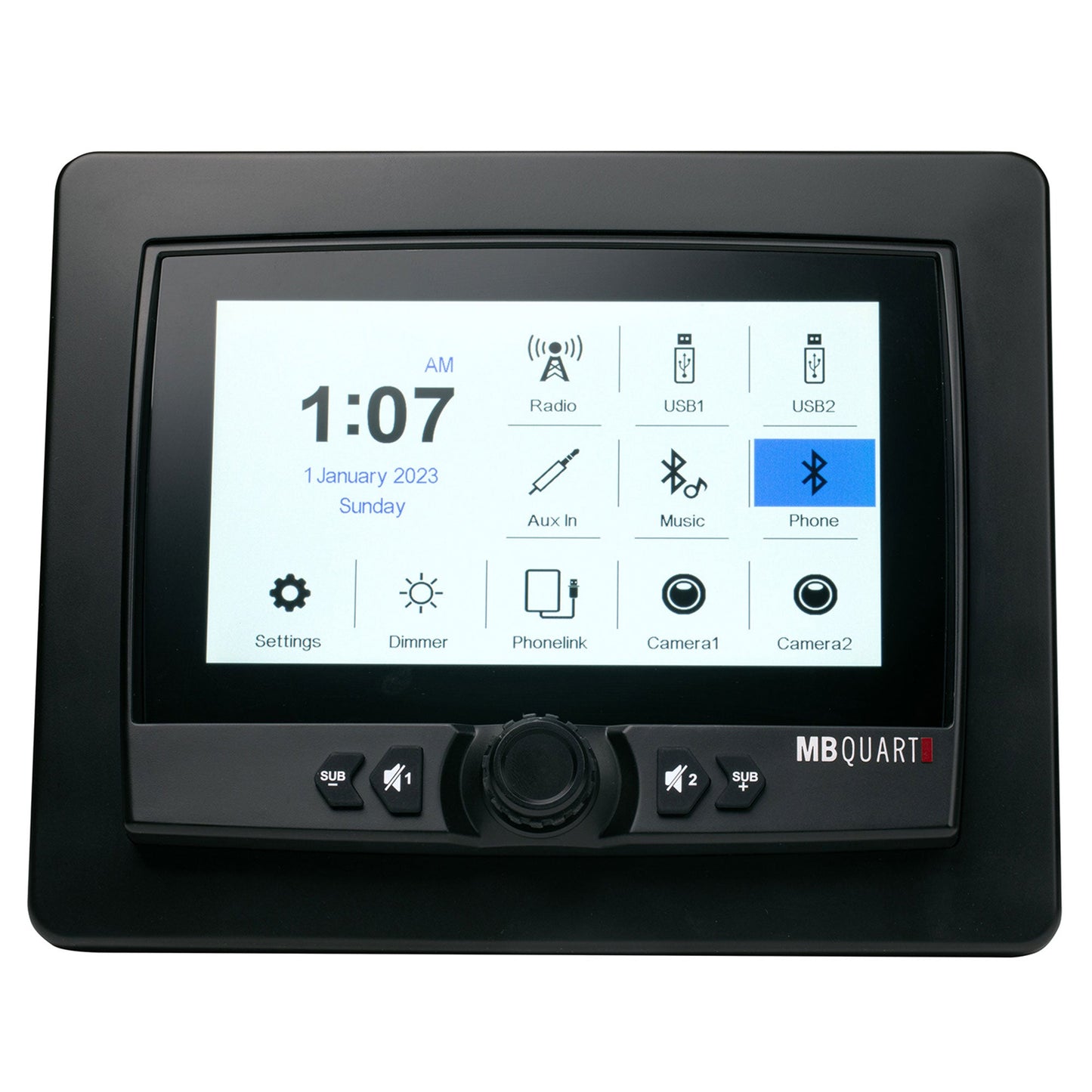 MB Quart 7" Touchscreen Wireless CarPlay Android Auto Car Powersports Receiver - 425720