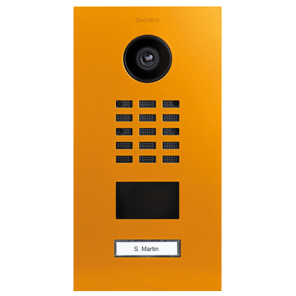 DoorBird D2101V IP Video Door Station, 1 Call Button in Sun Yellow, Sun Yellow, RAL 1037
