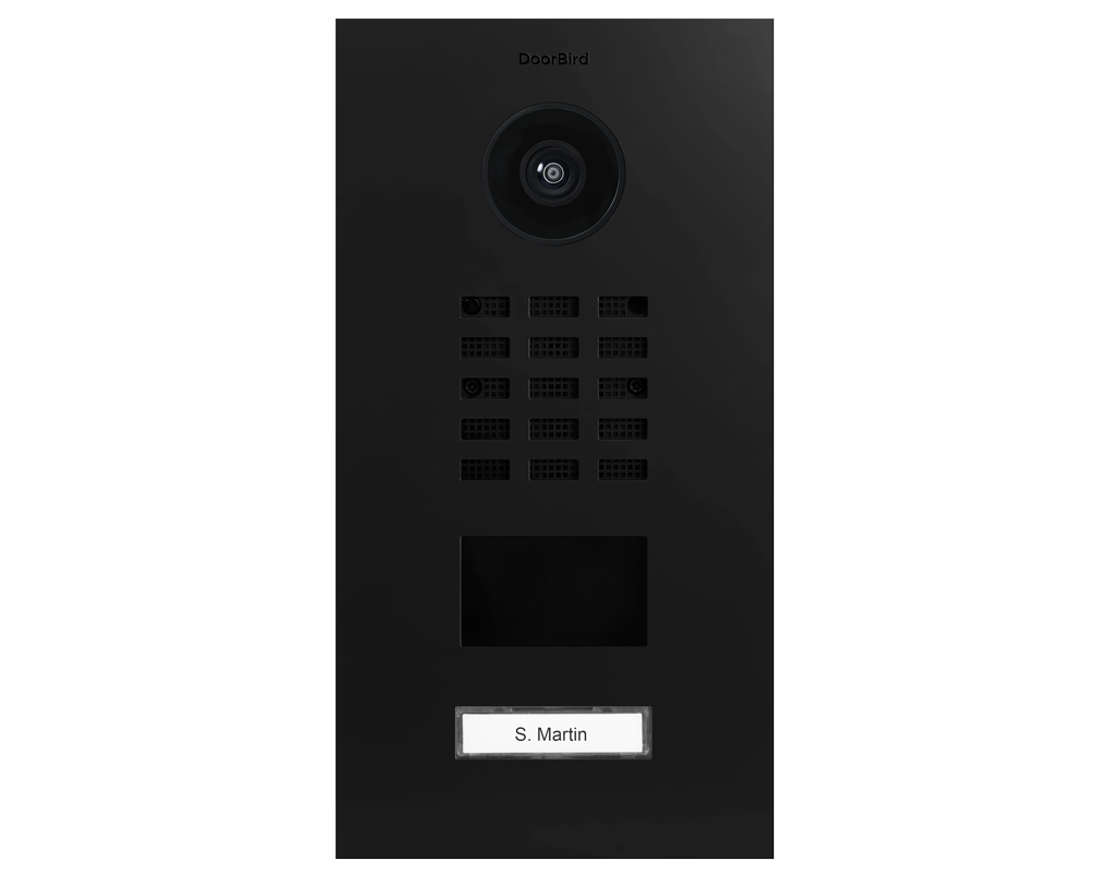 DoorBird D2101V IP Video Door Station, 1 Call Button in Graphite Black