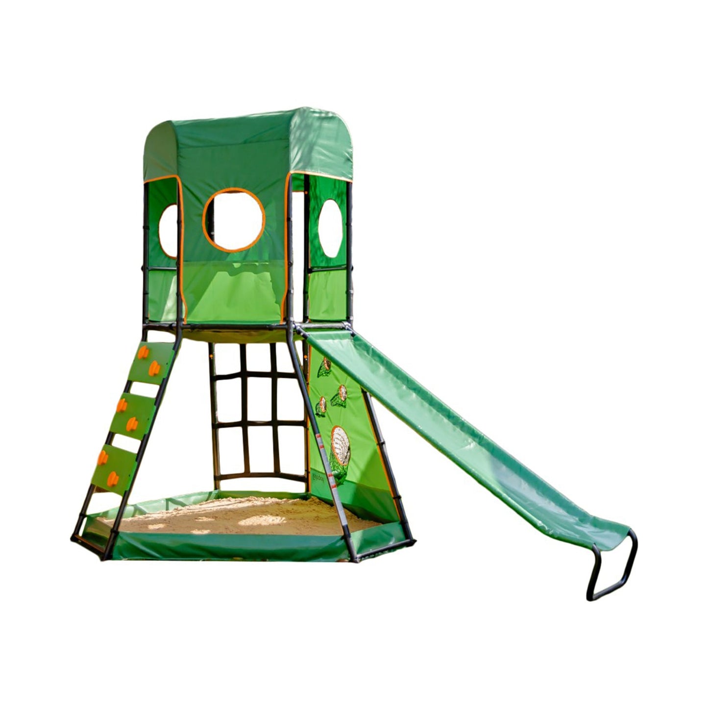 gobaplay SummitPro Climbing Tower, Outdoor Playset with Slide for Kids 6+, Green - 431540