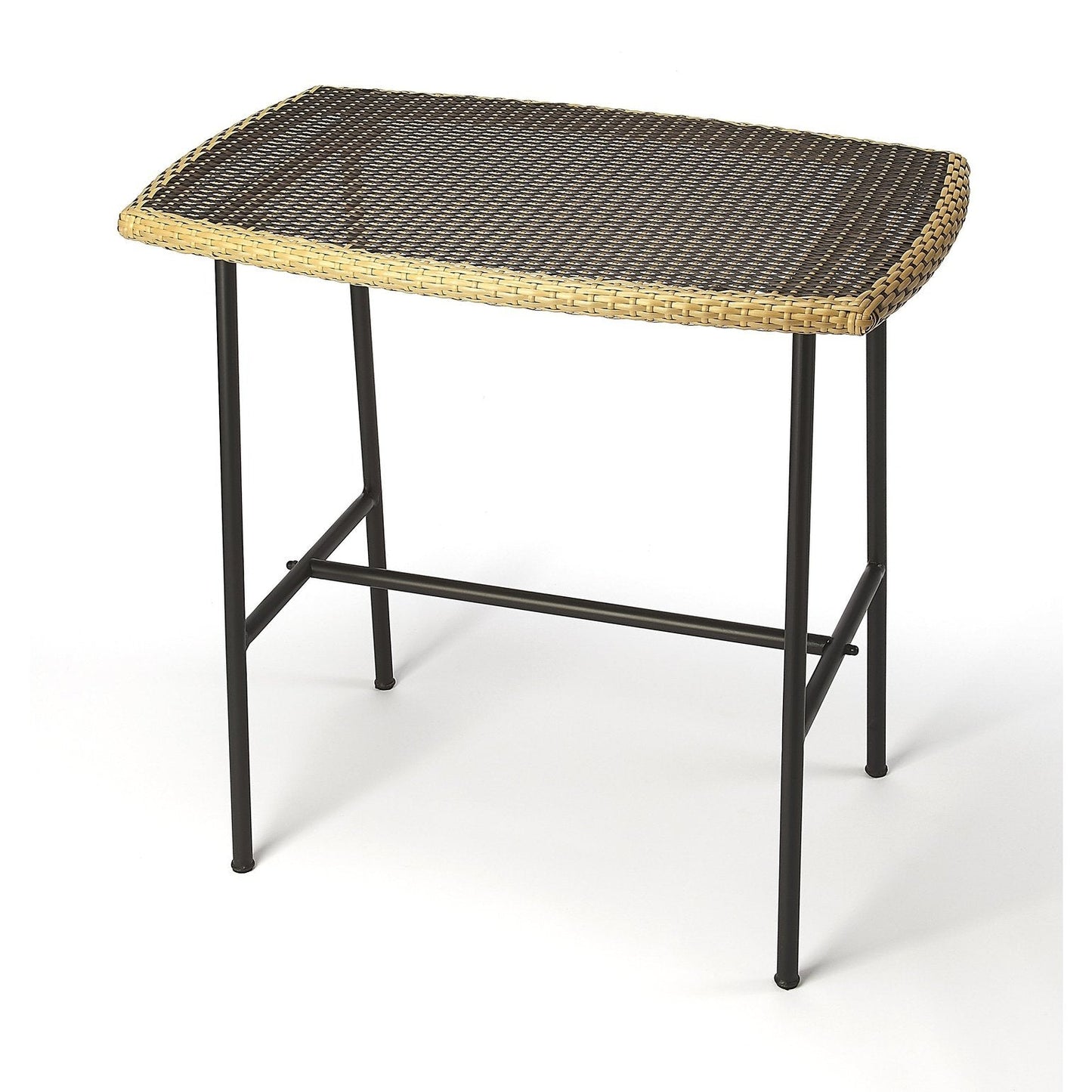 Butler Specialty Company Freeport Rattan & Iron 36.5""W Pub Table, Dark Brown - 4476035