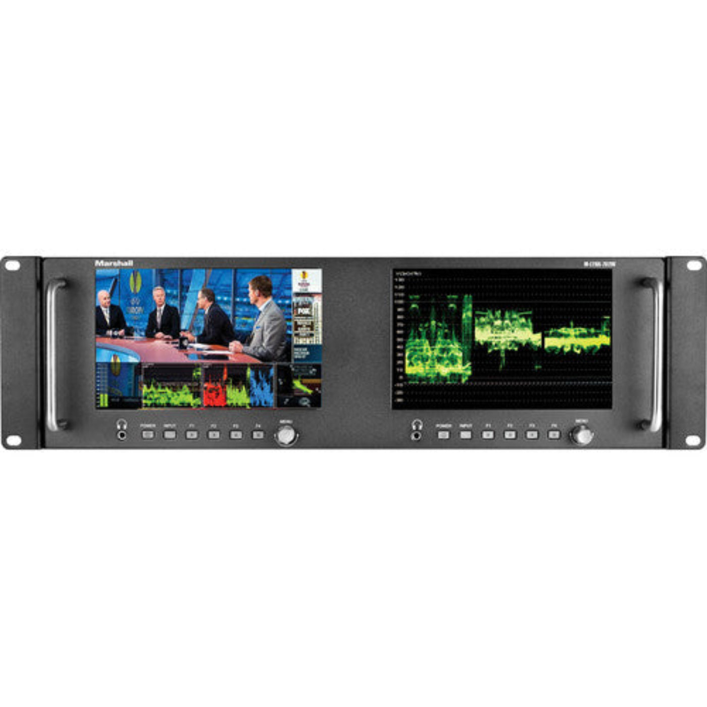 Marshall Dual 7" Rack mountable with HDMI, 3G-SDI, Component, Composite Inputs - MLYNX702W