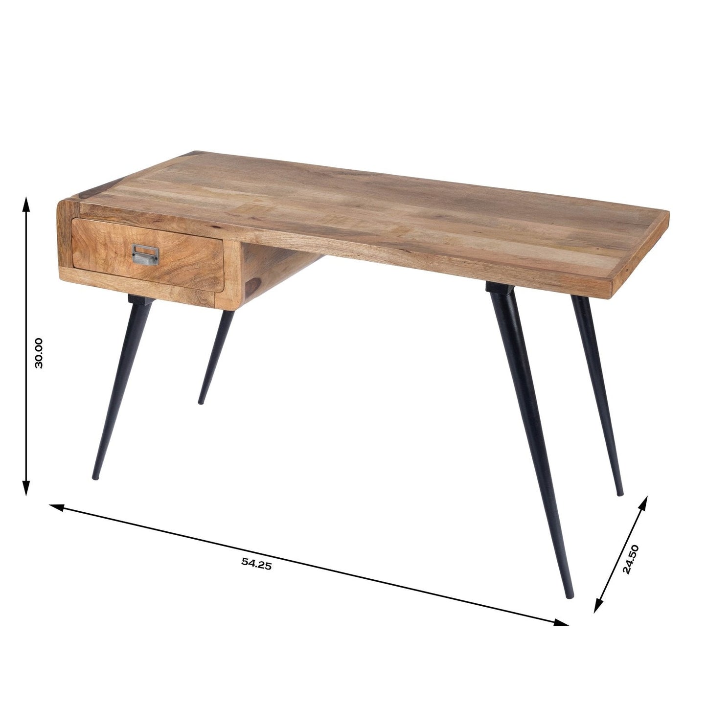 Butler Specialty Company Anuri Natural Wood & Metal Desk, Light Brown - 5449312
