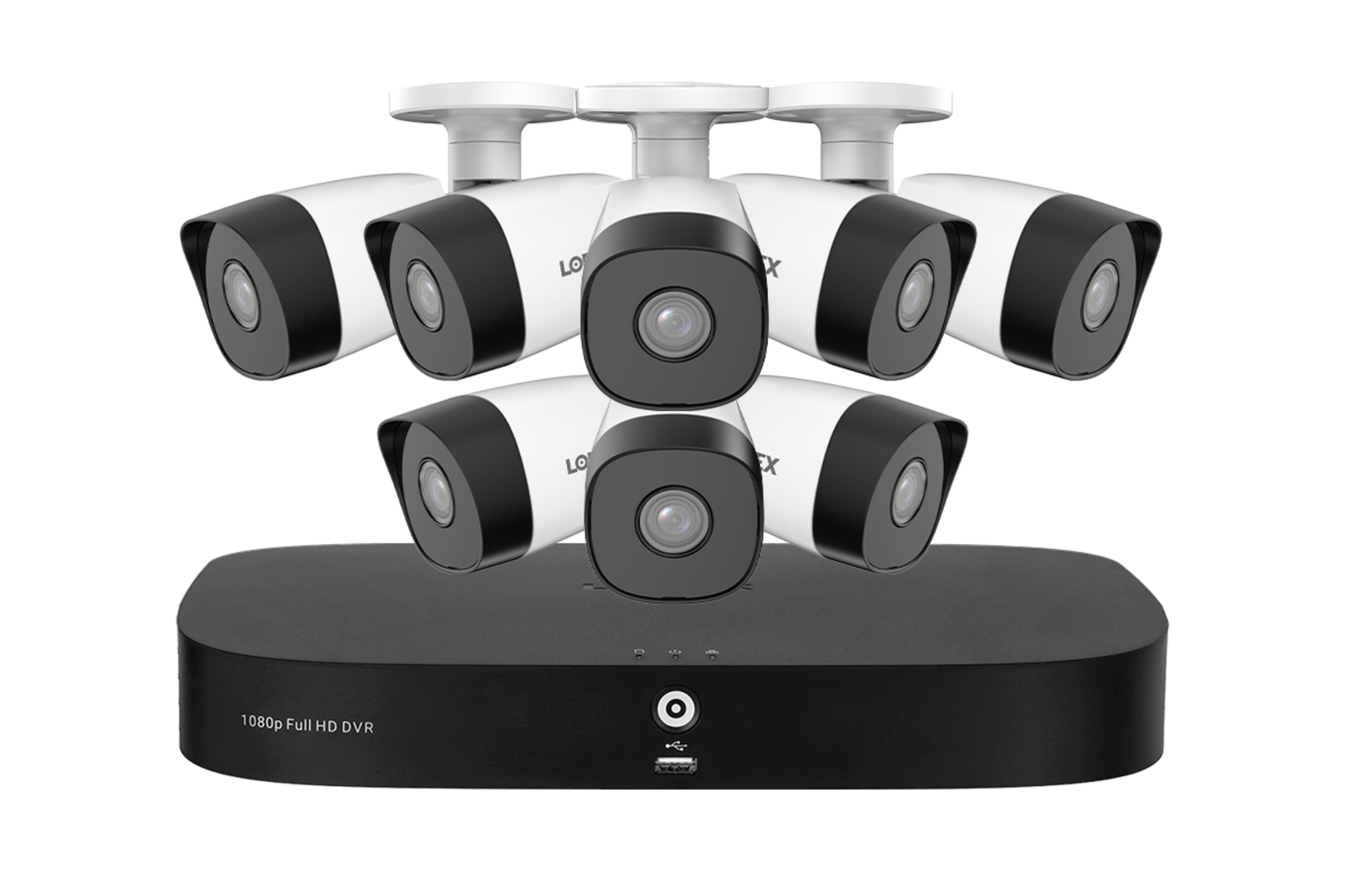 Lorex 1080p 8 Camera Capable 1TB Wired DVR System with 1080p HD CVI Bullet Cameras - D24281-2NB8-E