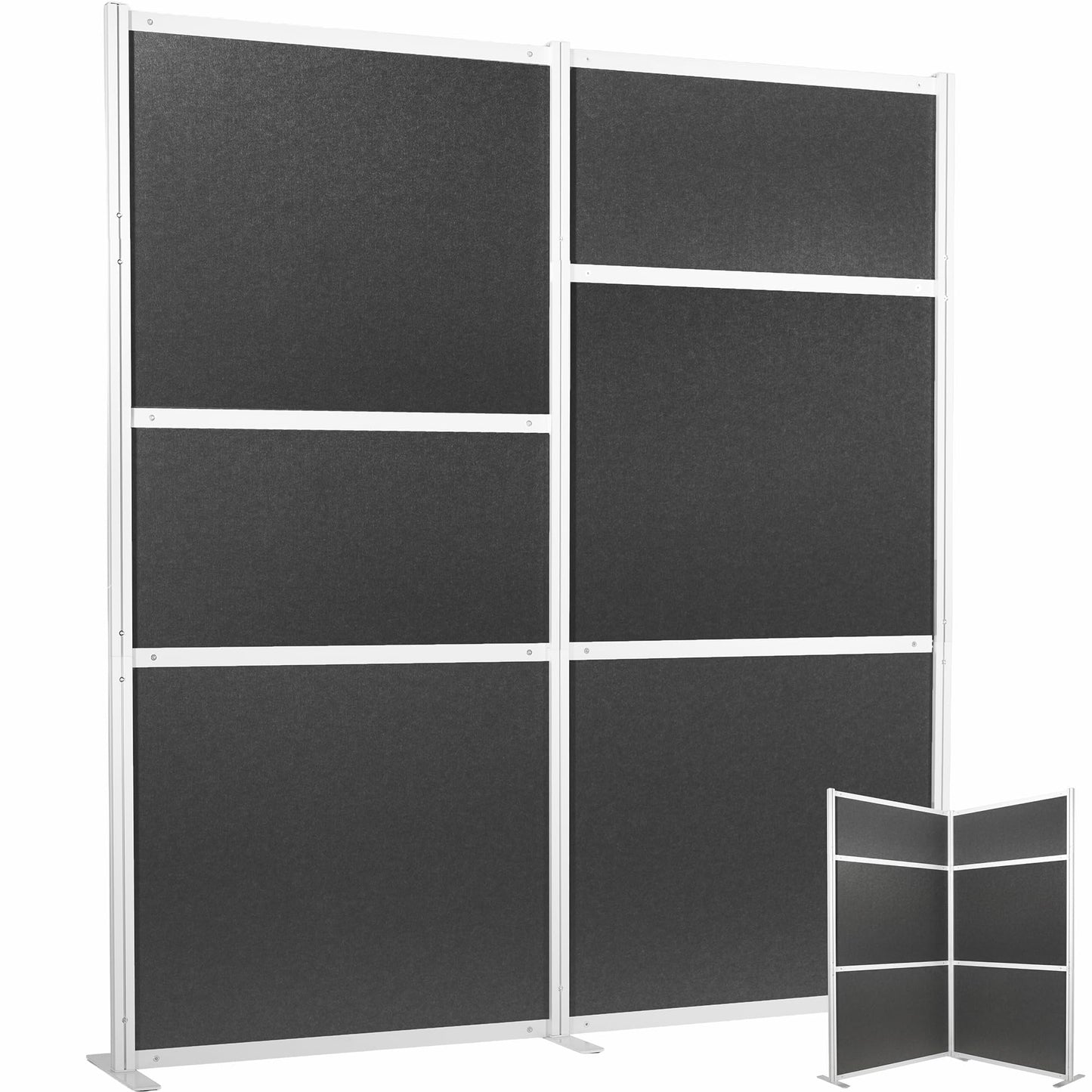 VIVO 84" Tall Modular Wall System Freestanding Room Dividers - PP-MWS84D