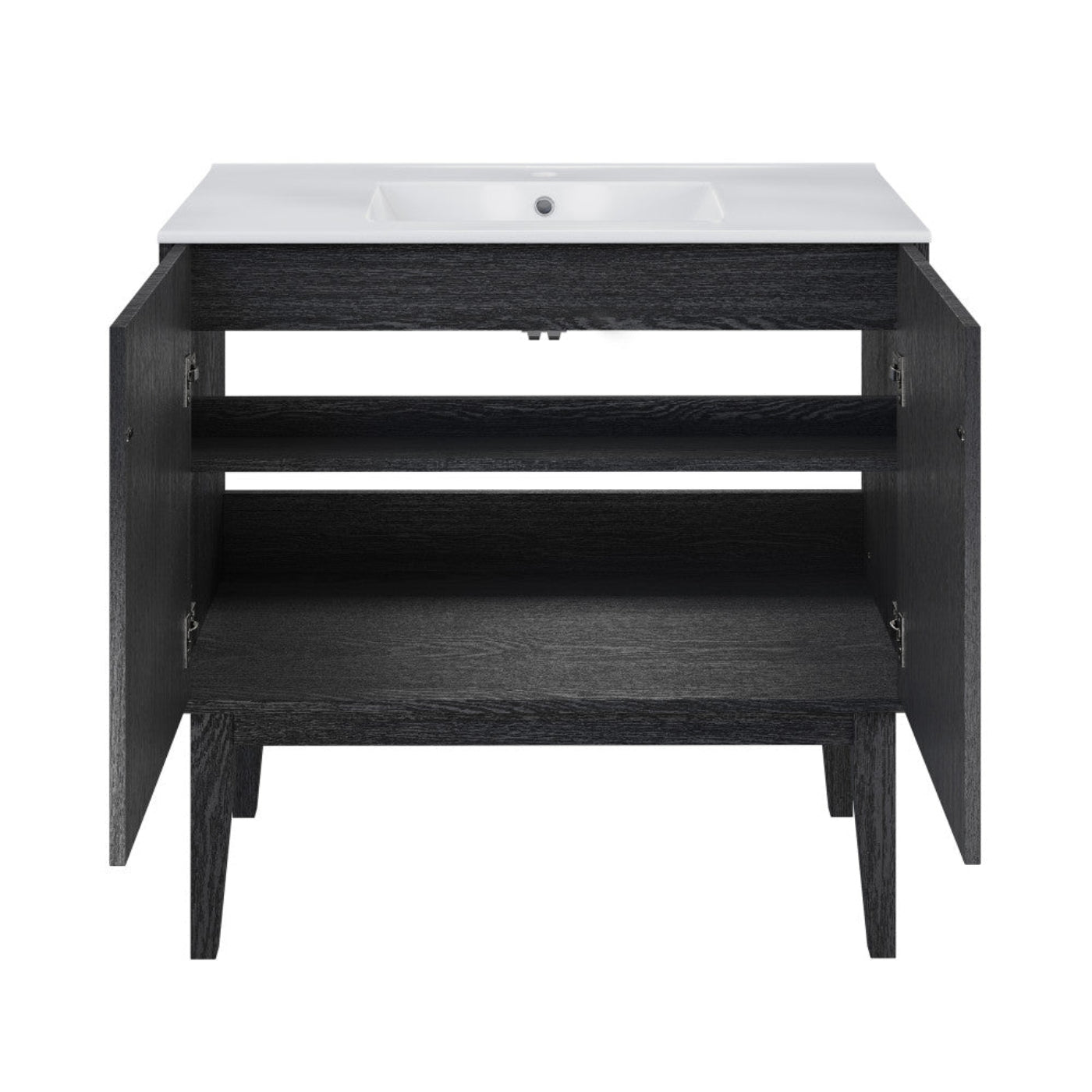 Swiss Madison Bosse 36" Freestanding Bathroom Vanity in Black Oak with Sink Top - SM-BV8802AO