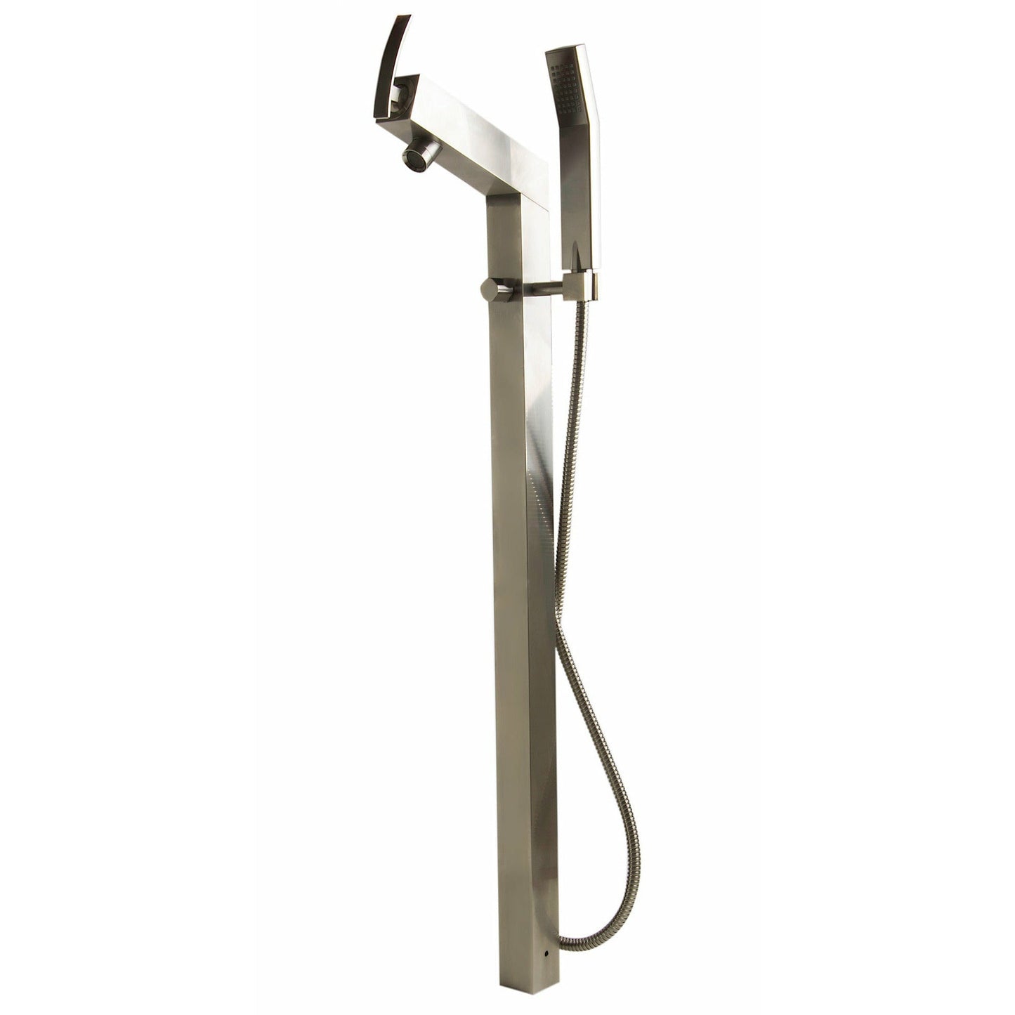 ALFI Modern Floor Mounted Tub Filler + Mixer with Hand Held Shower Head - AB2728-PC