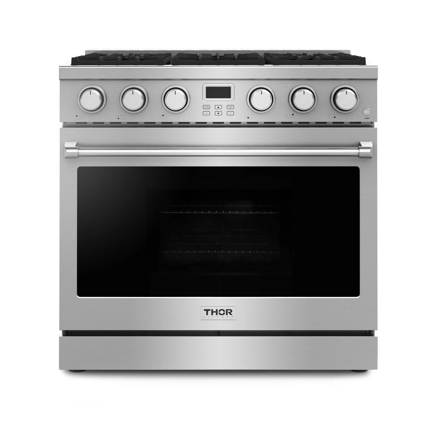 Thor Kitchen 36-Inch Propane Gas Range with 6 Burners, 6.0 Cu. Ft. Convection Oven in Stainless Steel - ARG36LP