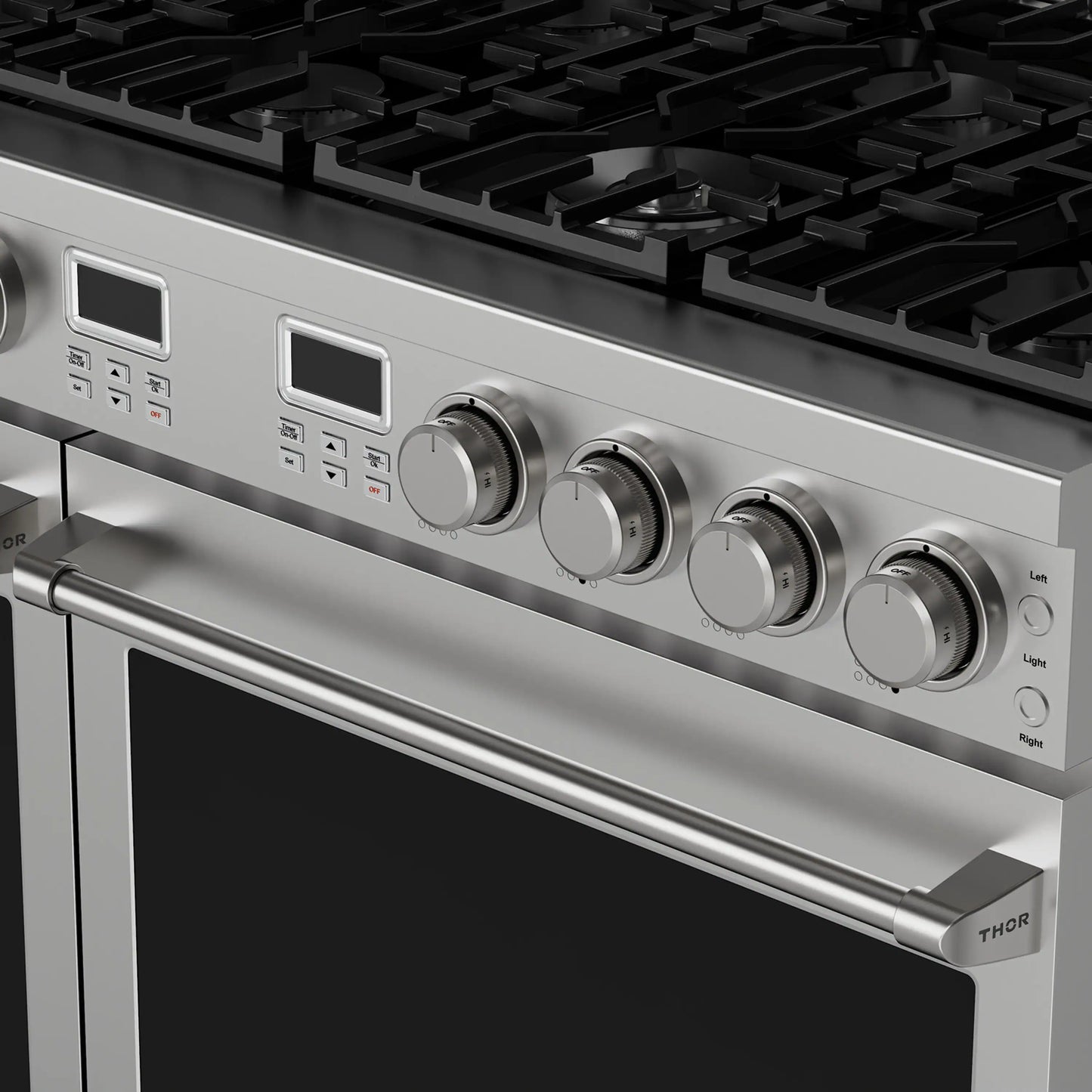 Thor Kitchen 48-Inch Propane Gas Range with 6.8 Cu. Ft. Convection Oven in Stainless Steel - ARG48LP