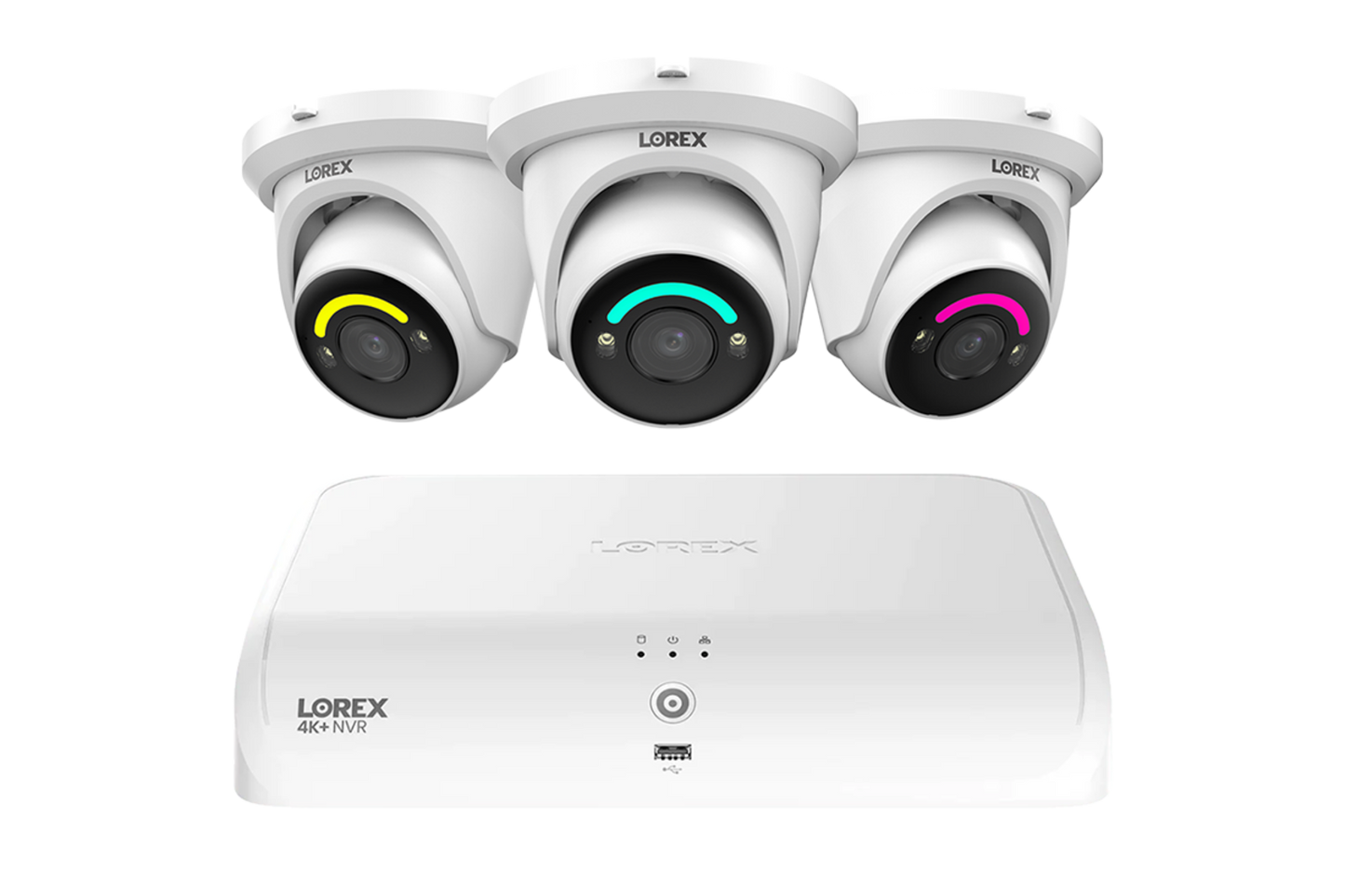Lorex Fusion Series 4K 16 Channel (8 Wired + 8 Fusion Wi-Fi) 2TB Wired System with H12 Wired 4K IP Dome Cameras (Amazon) - AZT-N910-3E863SD