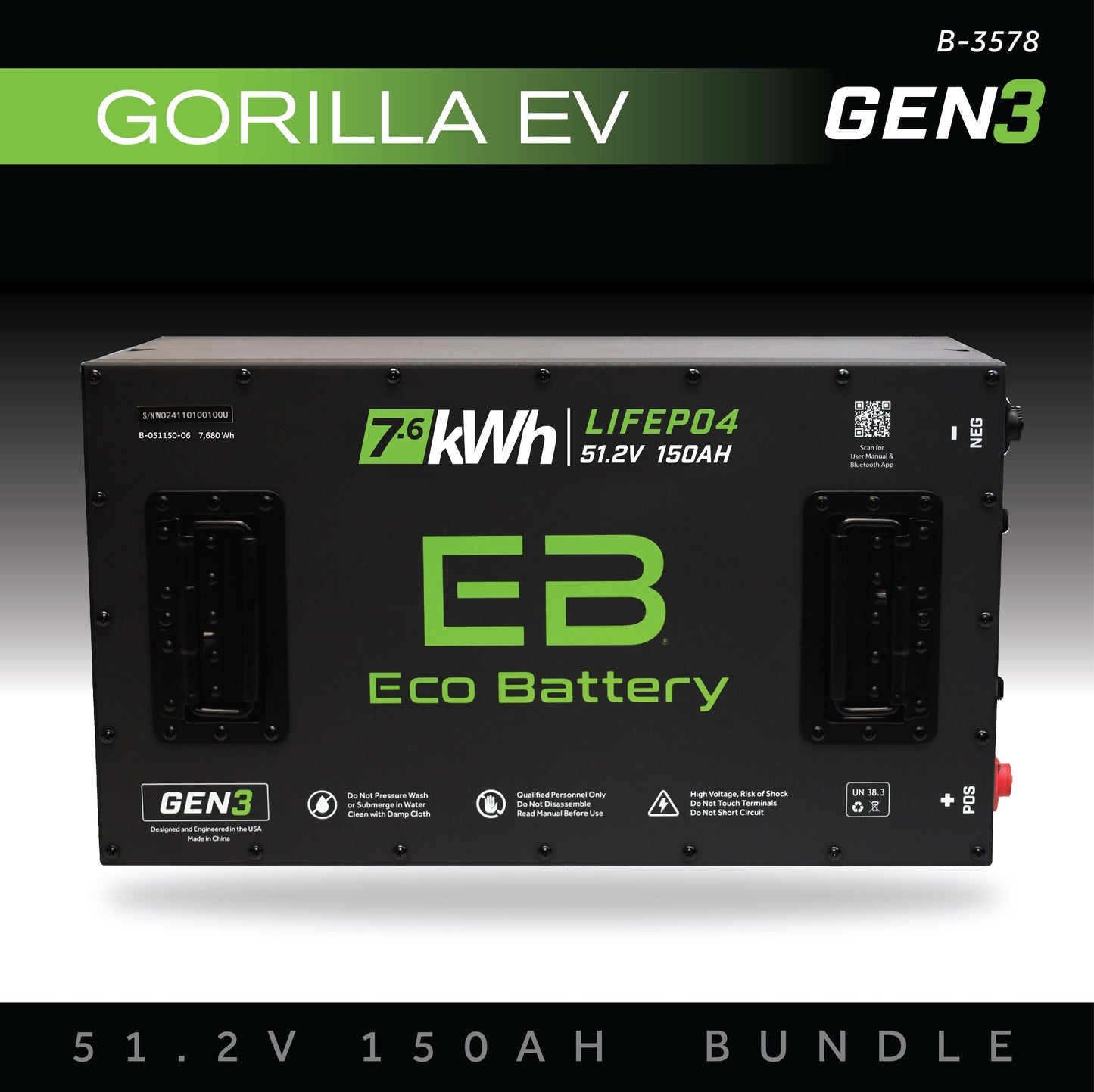 Eco Battery 51V 150Ah Battery Bundle / Gorilla - B-3578