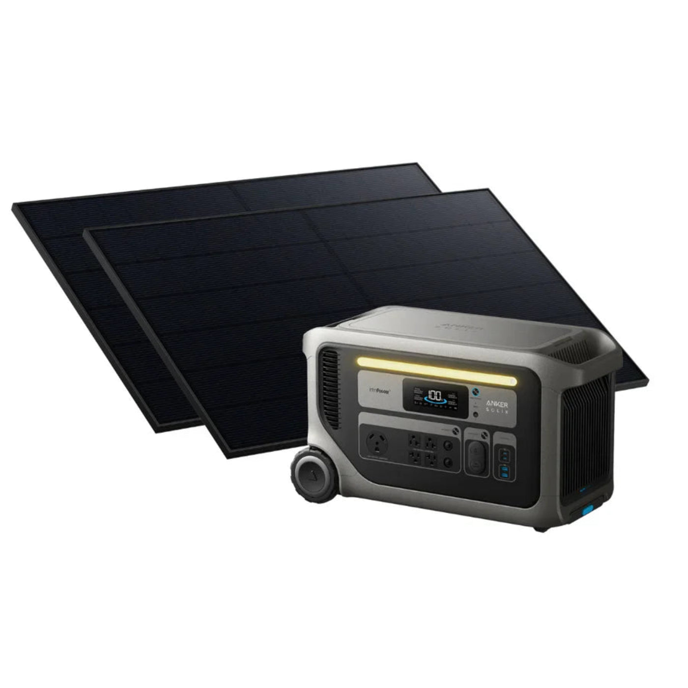 Aurora Generators SOLIX F3000 Power Station + 2x410W Rigid Solar Panels Bundle - B178211D