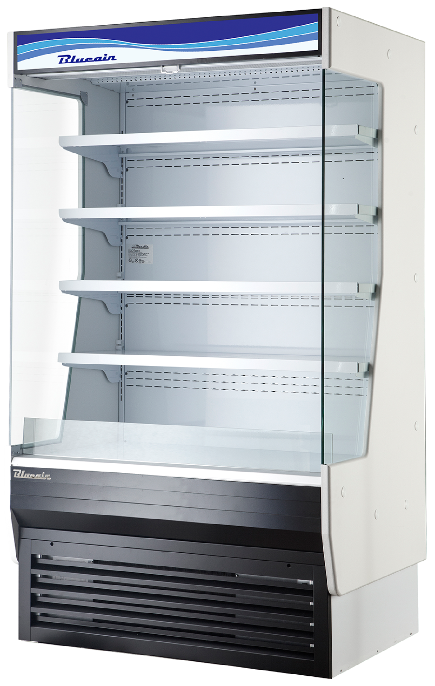 Blue Air BOD-72G | 72" Wide Steel Open Display Case - BOD-72G