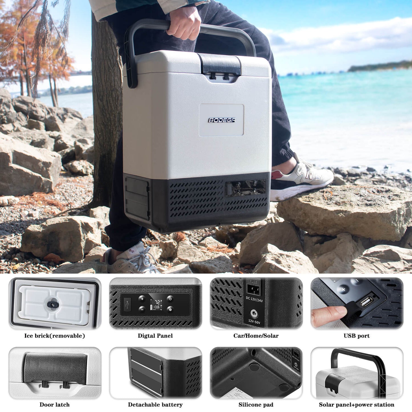 Earth Day Sale-BODEGAcooler Mini 12V Portable Freezer P8 9Qt/8L - P8-1