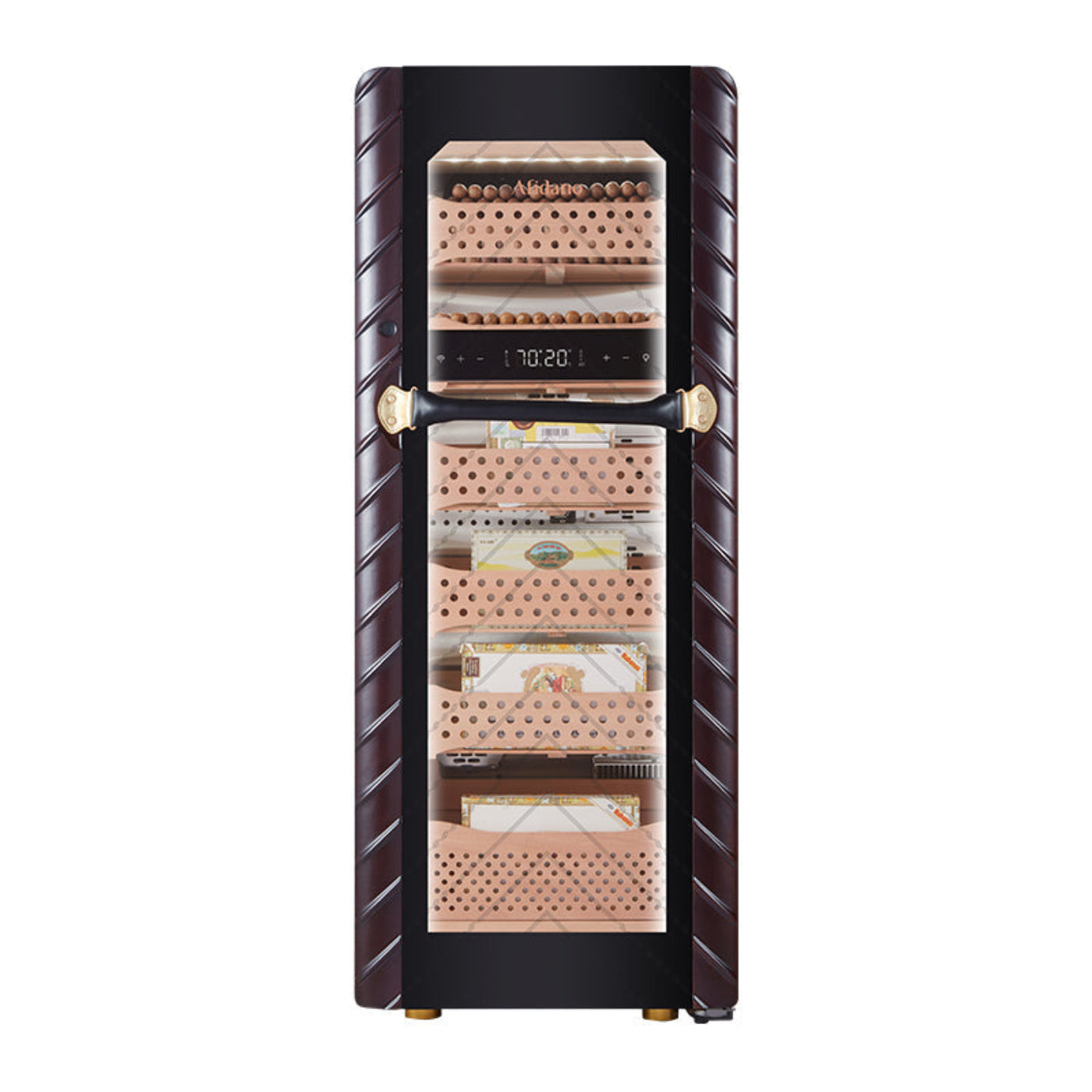 Afidano 1400 Ct Cigar Humidor Electric, Temperature and Humidity Control and Spanish Cedar Drawers - C5