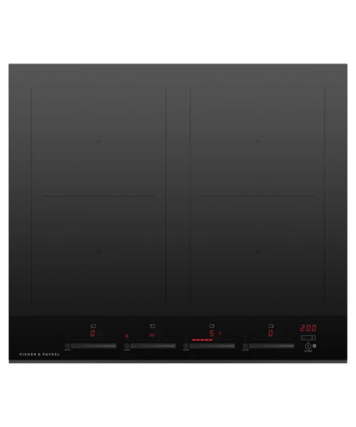 Fisher Paykel 24" Series 7 4 Zone Induction Cooktop, with SmartZone Black Glass - CI244DTB4