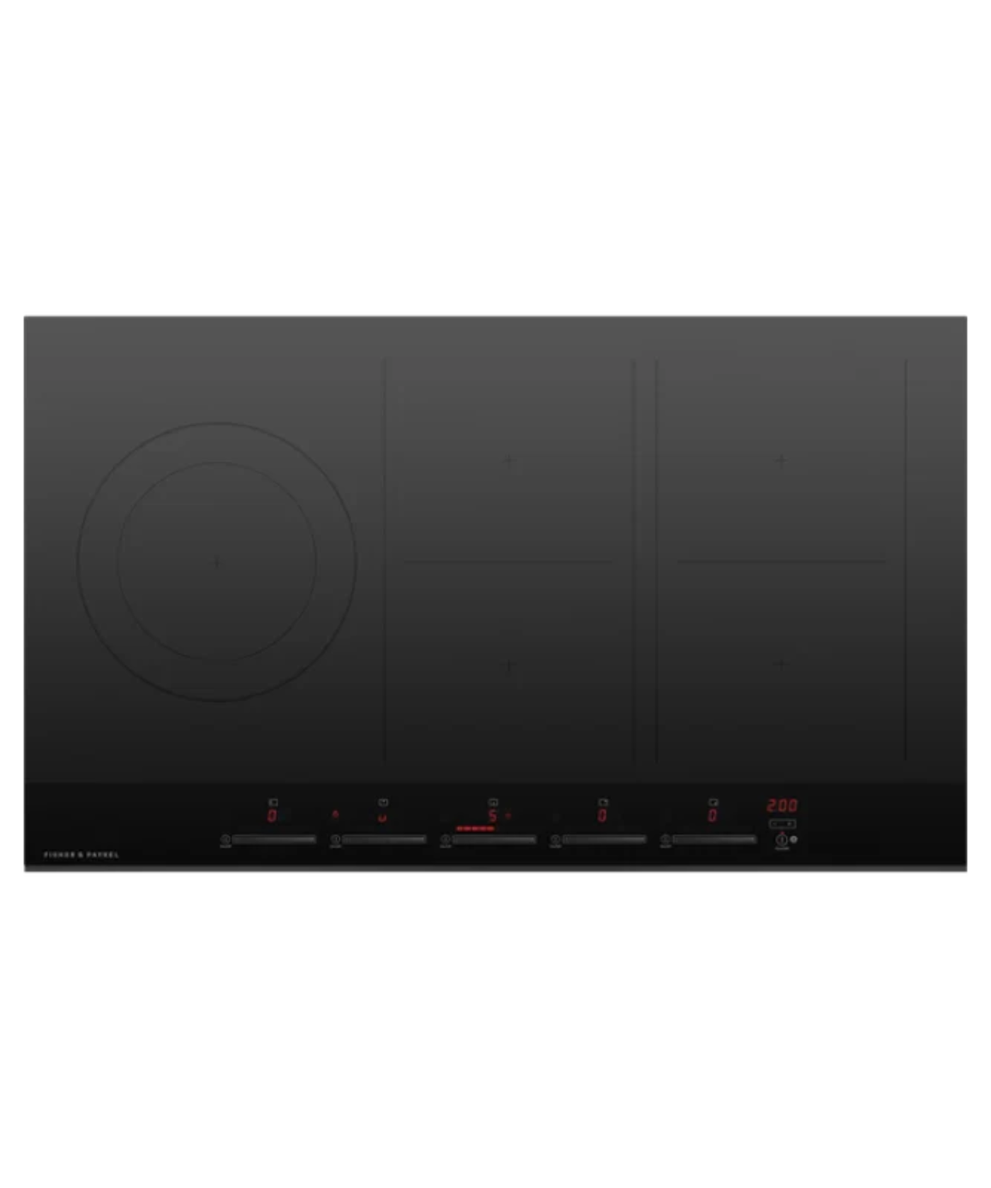 Fisher Paykel 36" Series 7 5 Zone Induction Cooktop, 2 Smart Zones Black Glass - CI365DTB4