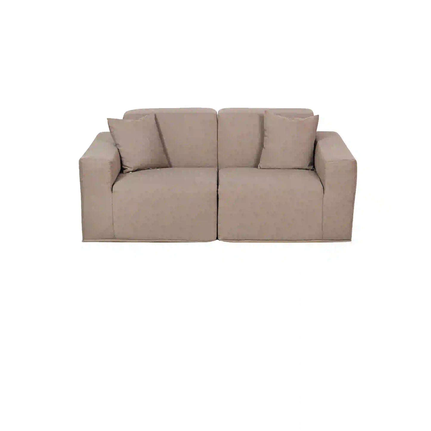 Deko Living 2 Piece Seating Brown Outdoor Compressed Foam Sectional Sofas - COP30117SET