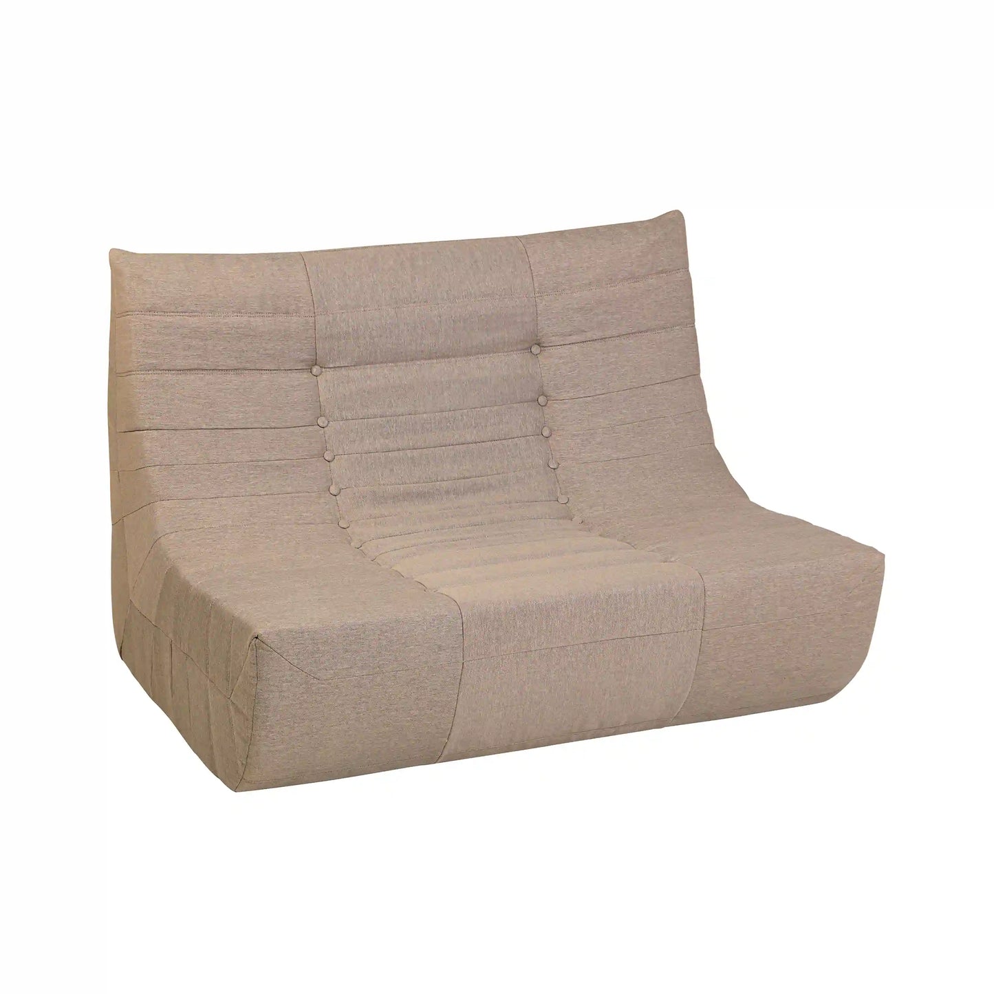 Deko Living 5 Piece Brown Outdoor Compressed Foam Loveseat Sofa Chairs and Table Set - COP30119