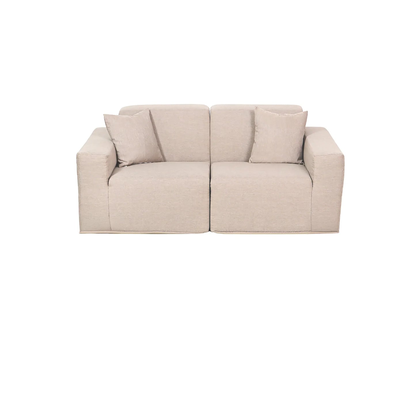 Deko Living 2 Piece Seating Beige Outdoor Compressed Foam Sectional Sofas - COP30217SET