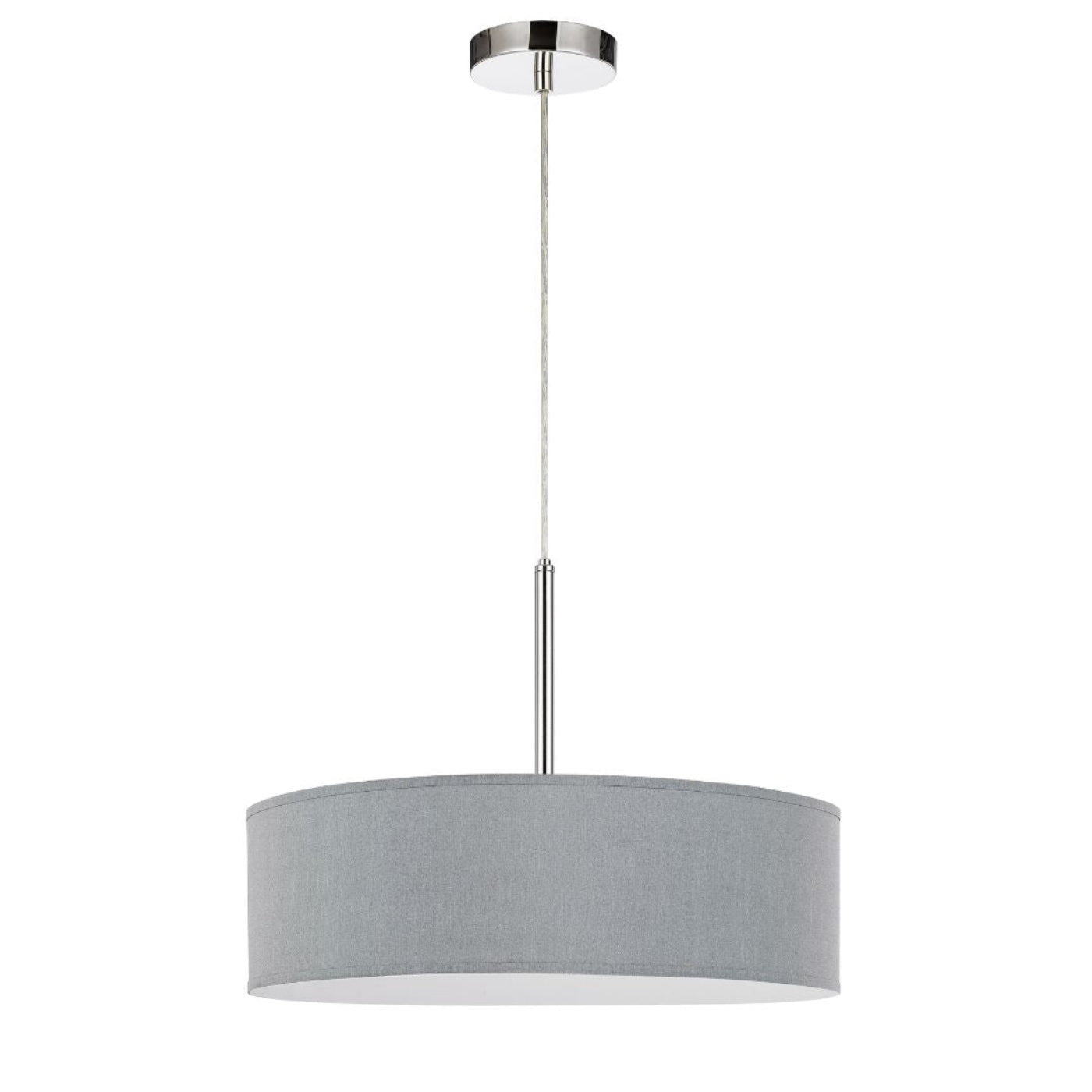 Cal Lighting LED Dimmable Pendant Light with Diffuser and Hardback Fabric Shade - FX-3731-GR