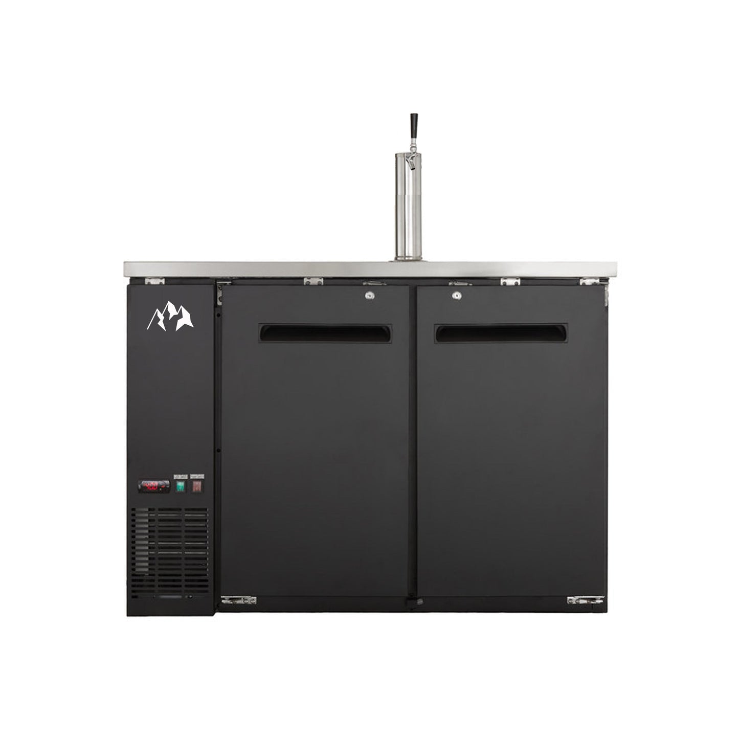 Chef AAA Commercial 48" Single Tap Kegerator Beer Dispenser (2) 1/2 Keg Capacity 11.8 cu.ft. - UDD-48-HC